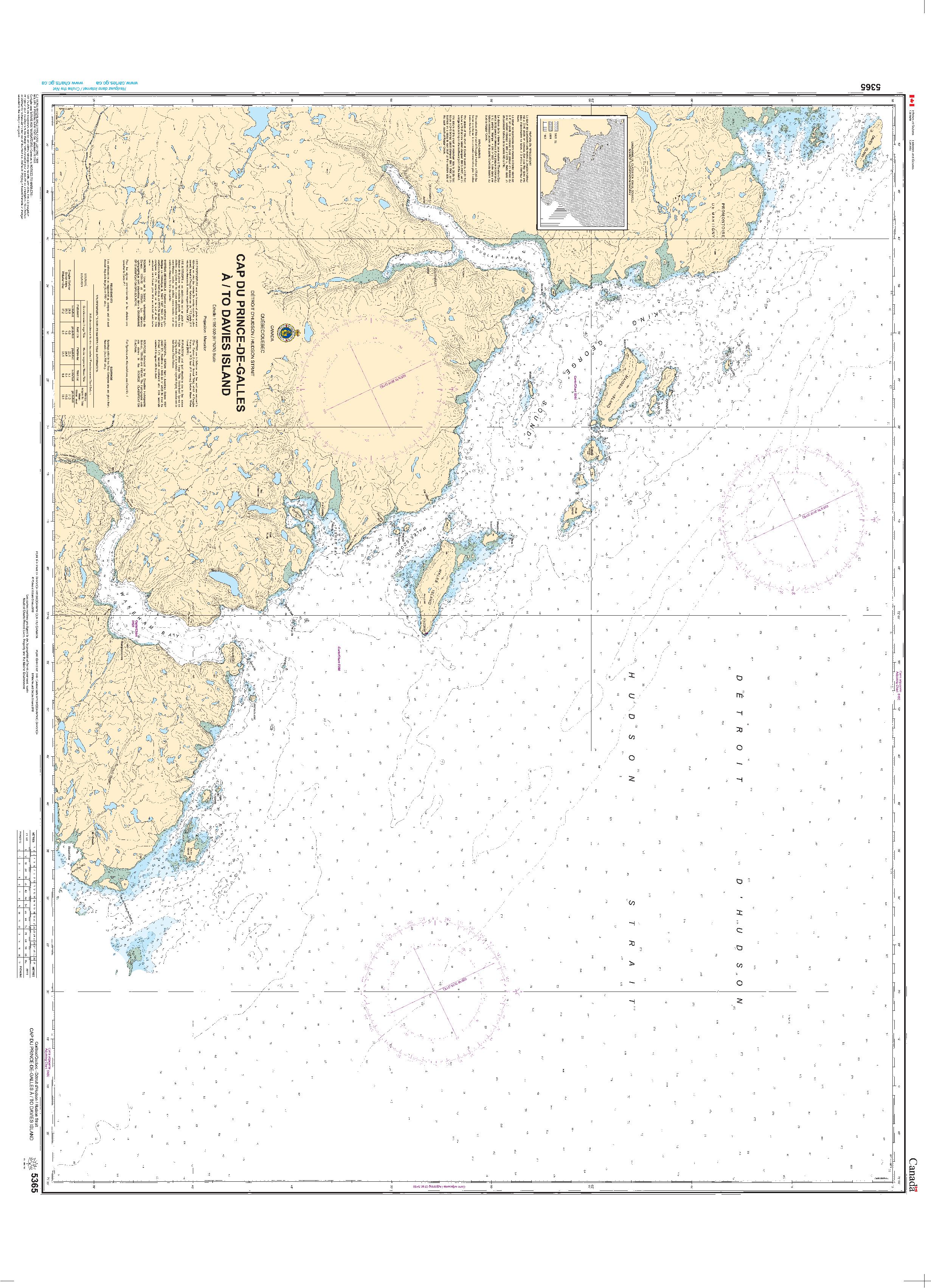 Cap du Prince-De-Galles à/to Davies Island | CHS Chart 5365