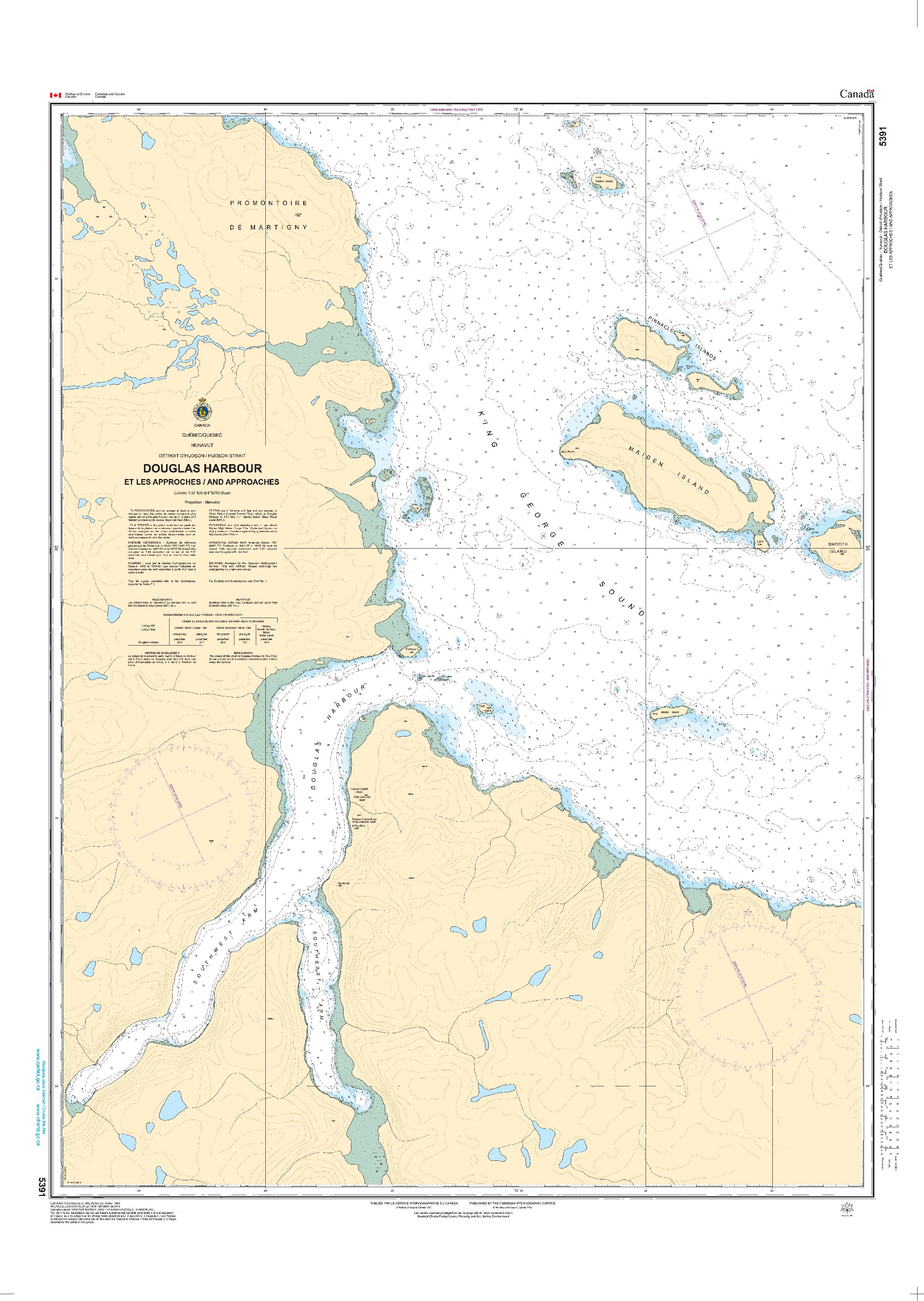 Douglas Harbour et les Approches/and Approaches | CHS Chart 5391