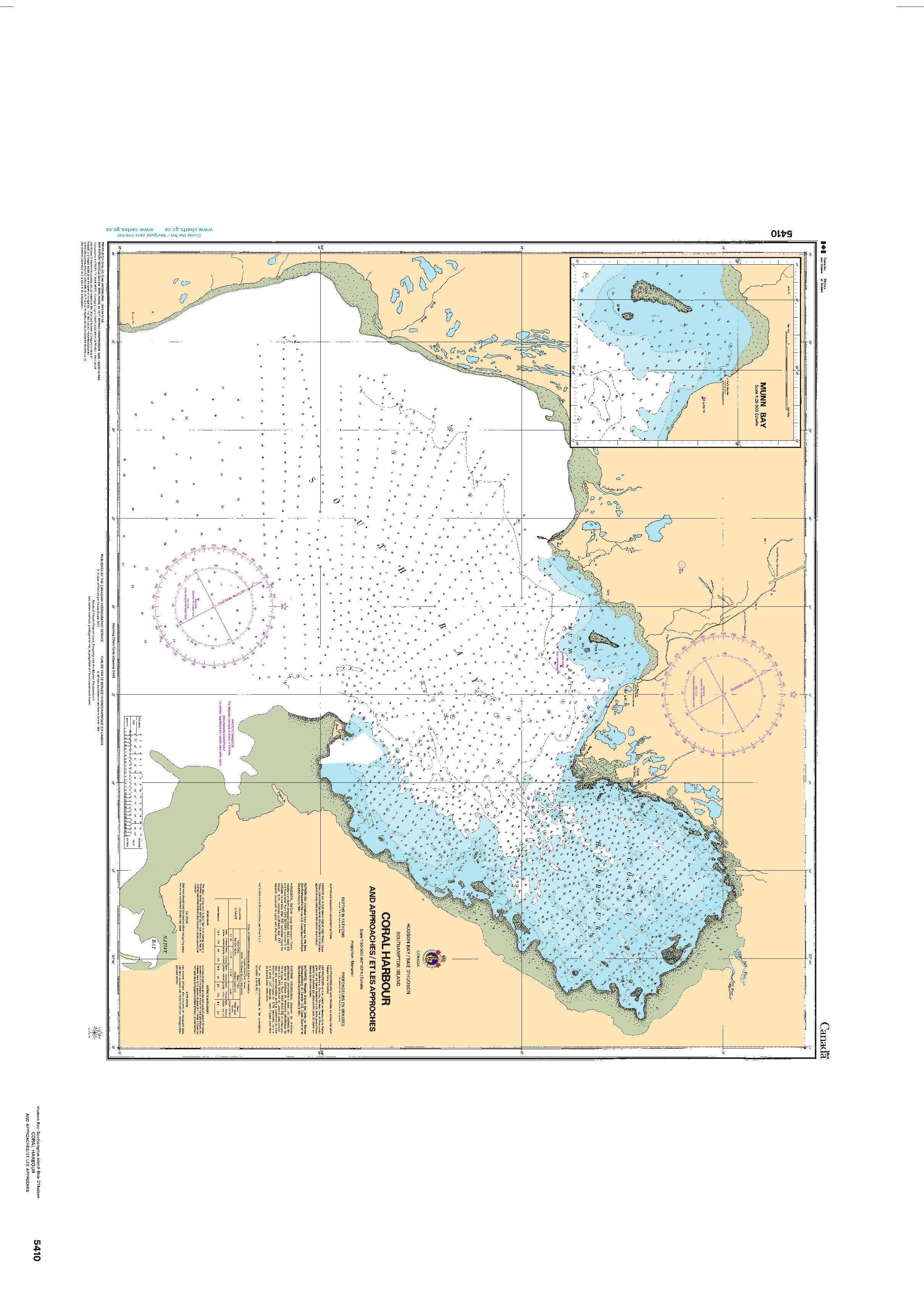Coral Harbour and Approaches/et les approches | CHS Chart 5410