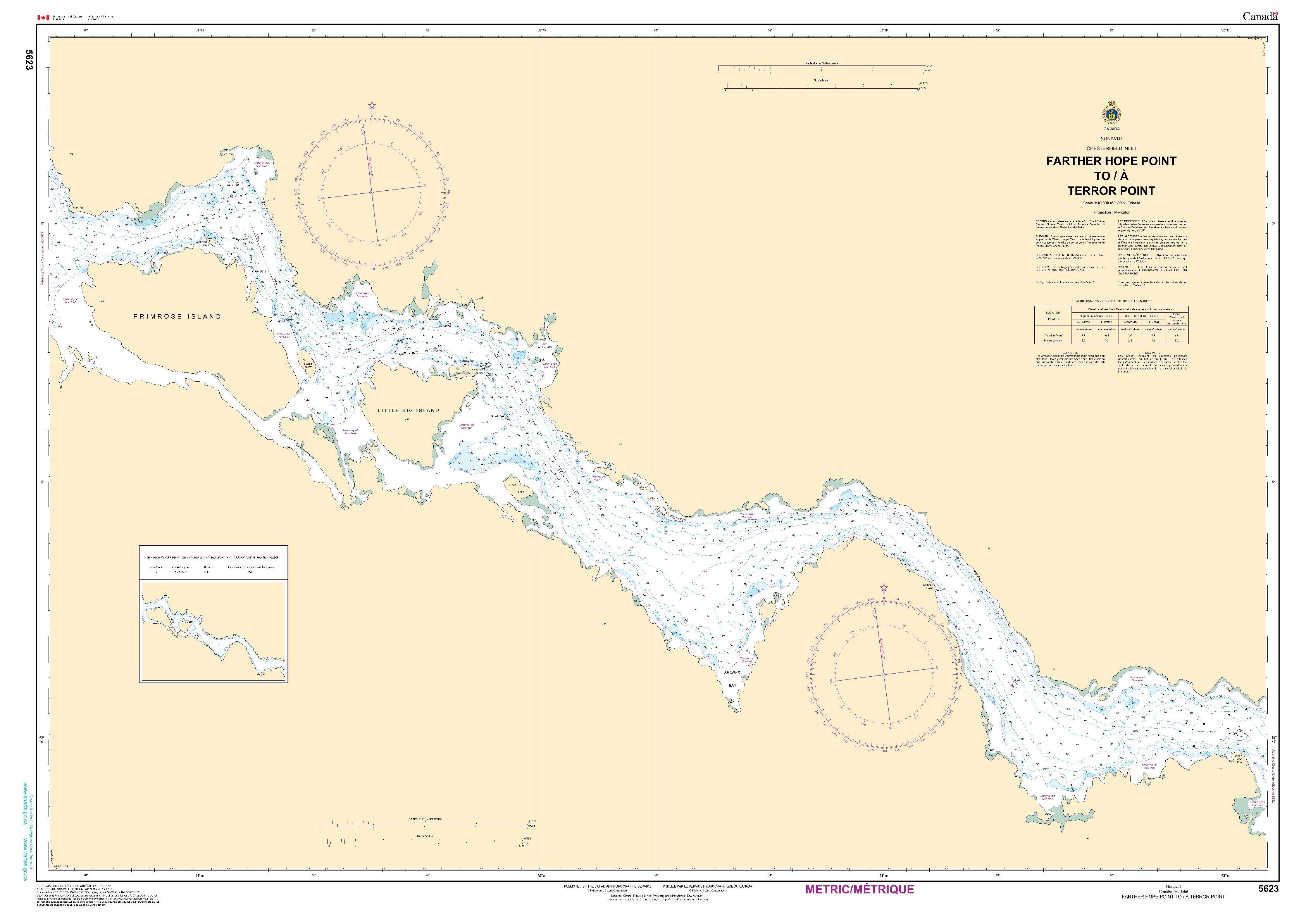 Farther Hope Point to/à Terror Point | CHS Chart 5623