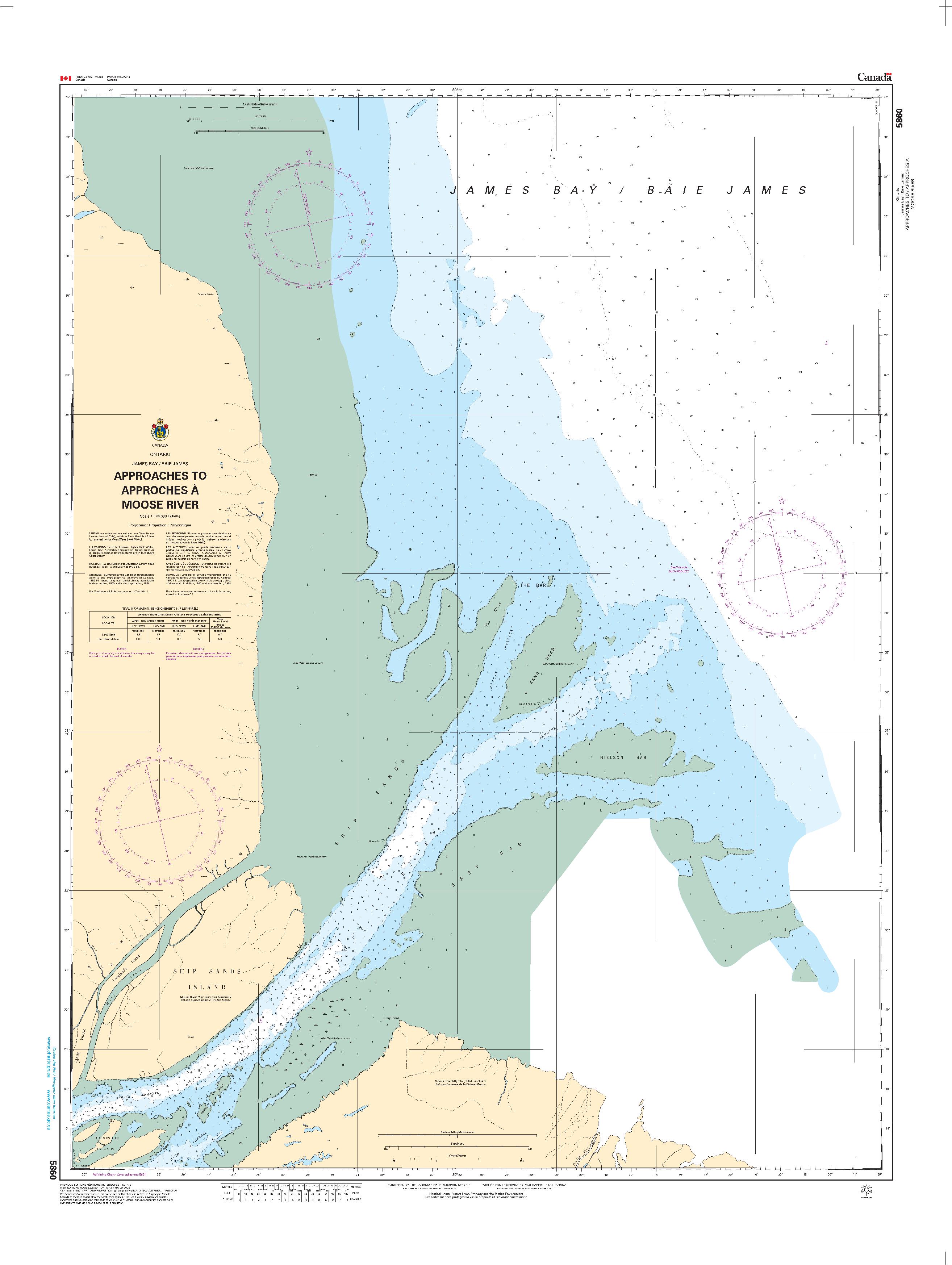 Approaches to/Approches à Moose River | CHS Chart 5860