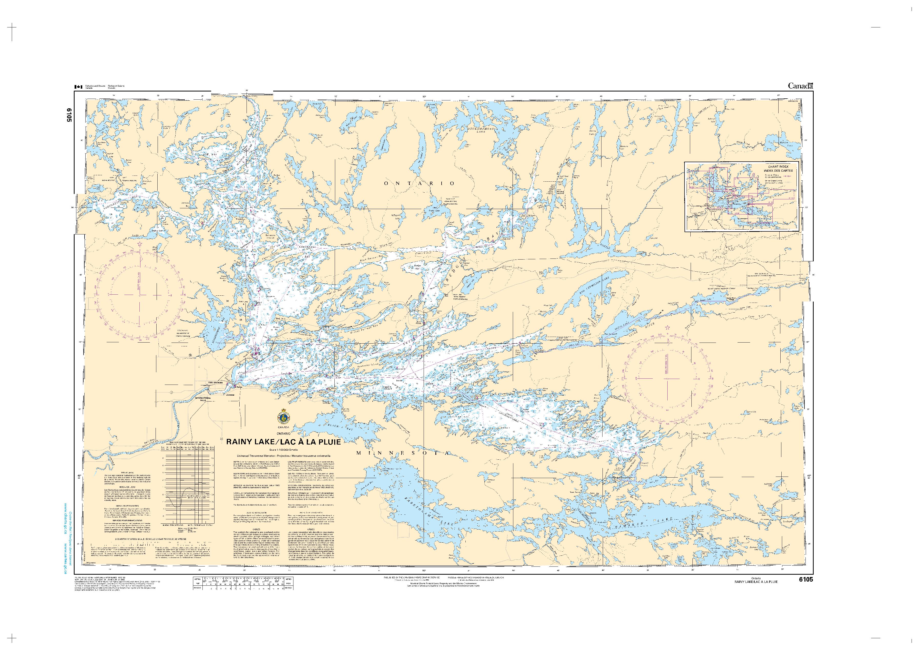 Rainy Lake / Lac à la Pluie | Carte SHC 6105