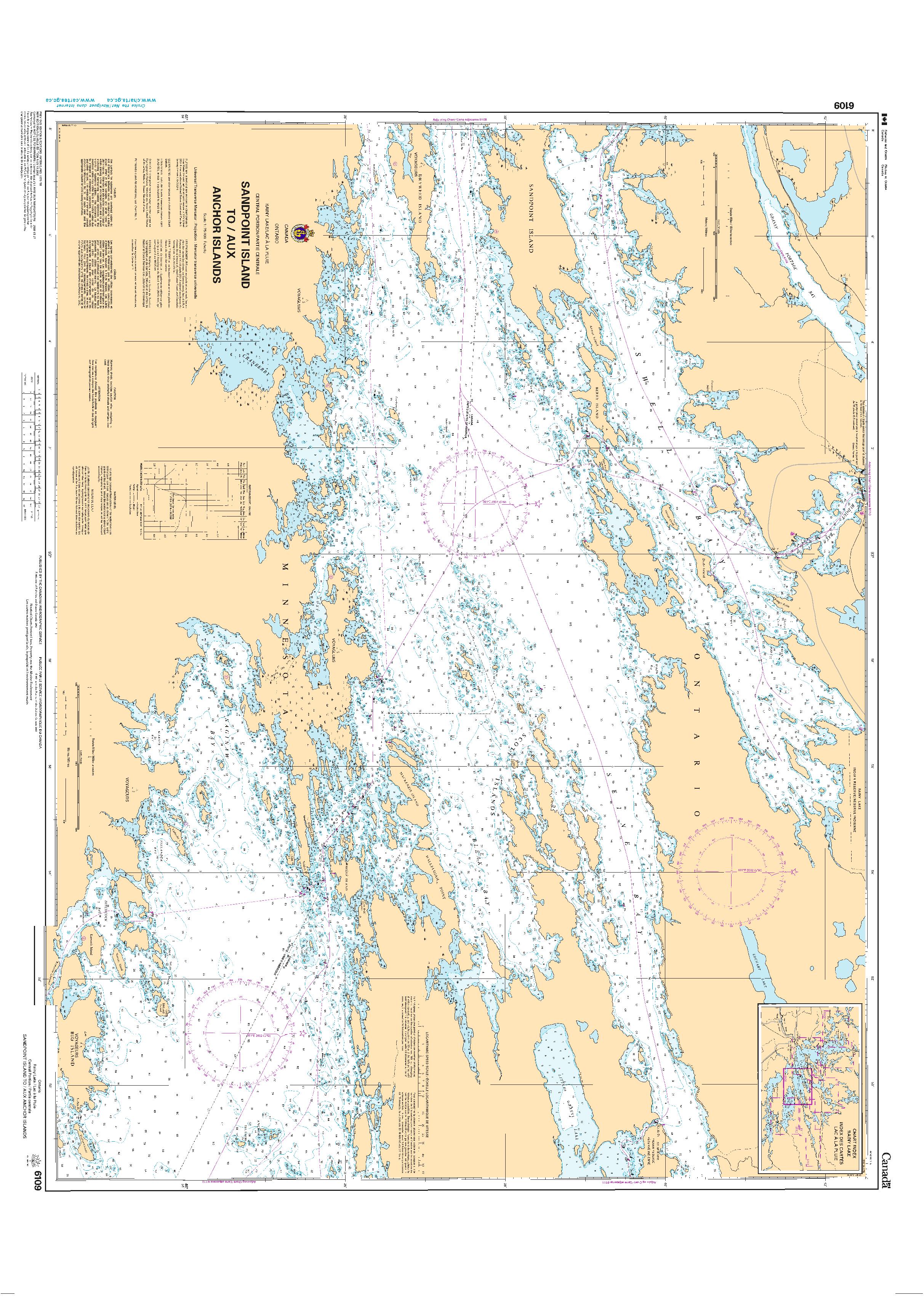 Sandpoint Island to/aux Anchor Islands | Carte SHC 6109