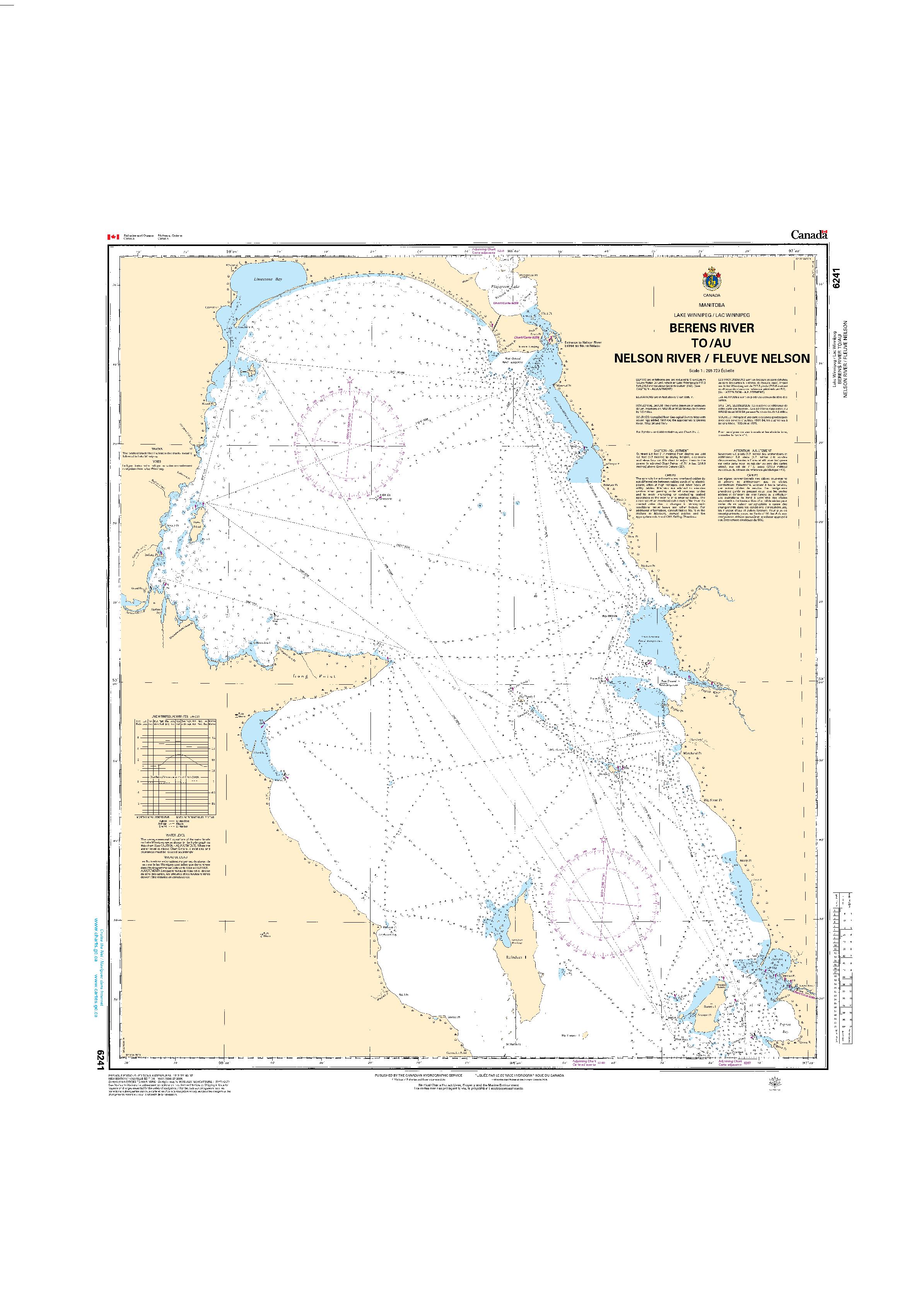Berens River to/à Nelson River | CHS Chart 6241