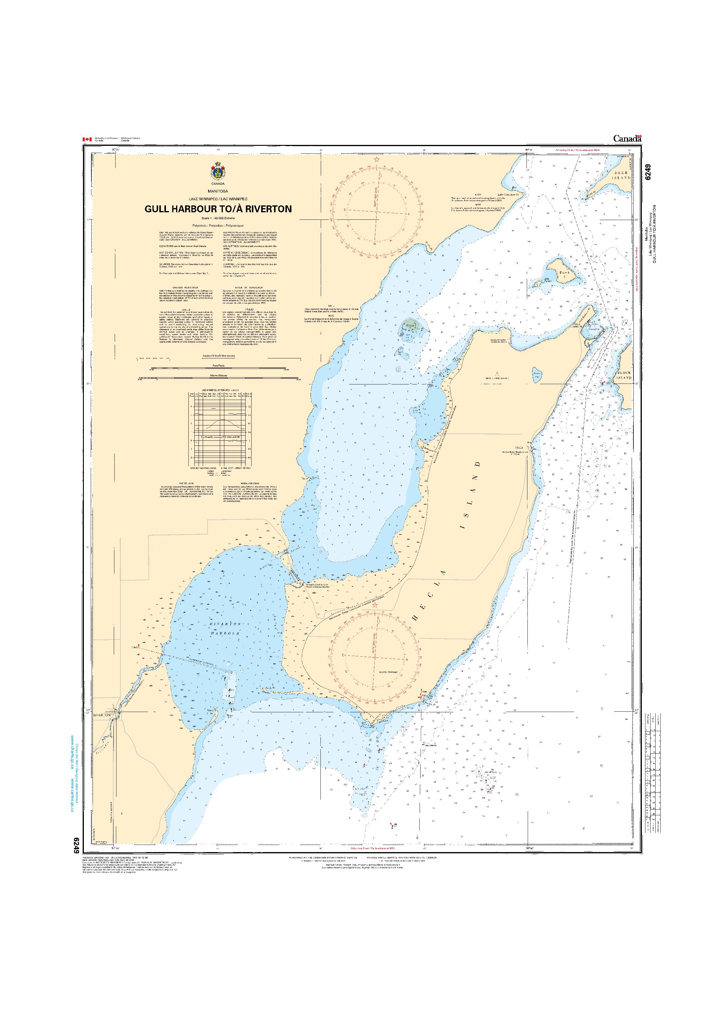 Gull Harbour to/à Riverton | Carte SHC 6249