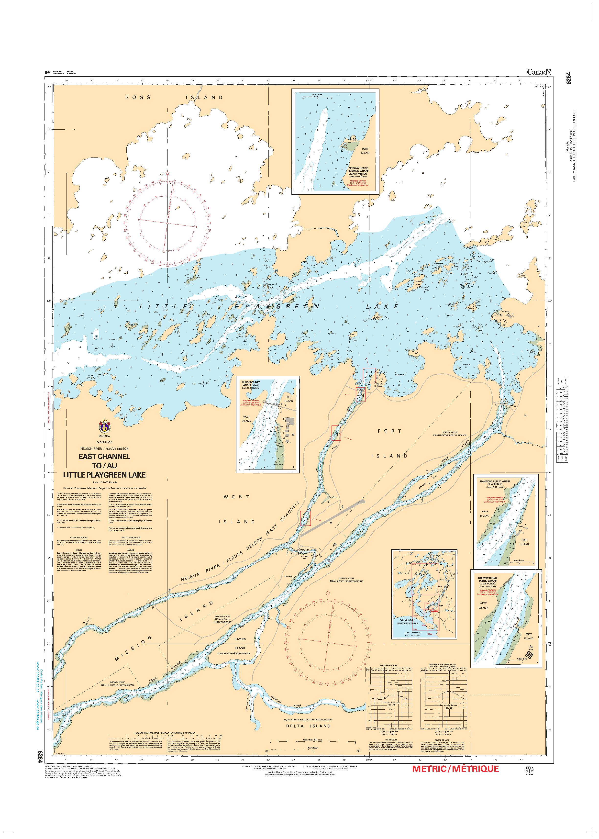 East Channel to/au Little Playgreen Lake | CHS Chart 6264