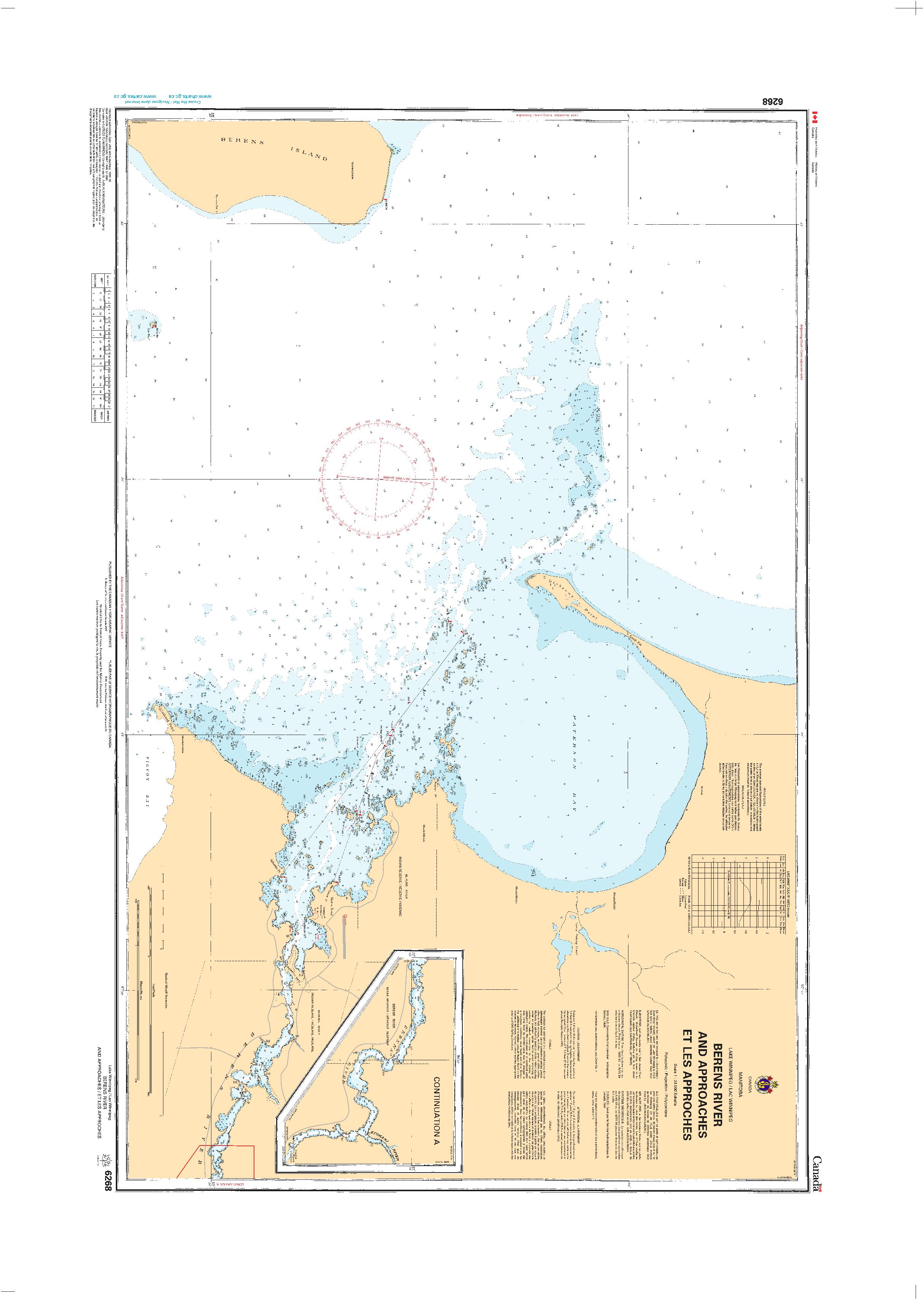 Berens River and Approaches/et les Approches | Carte SHC 6268