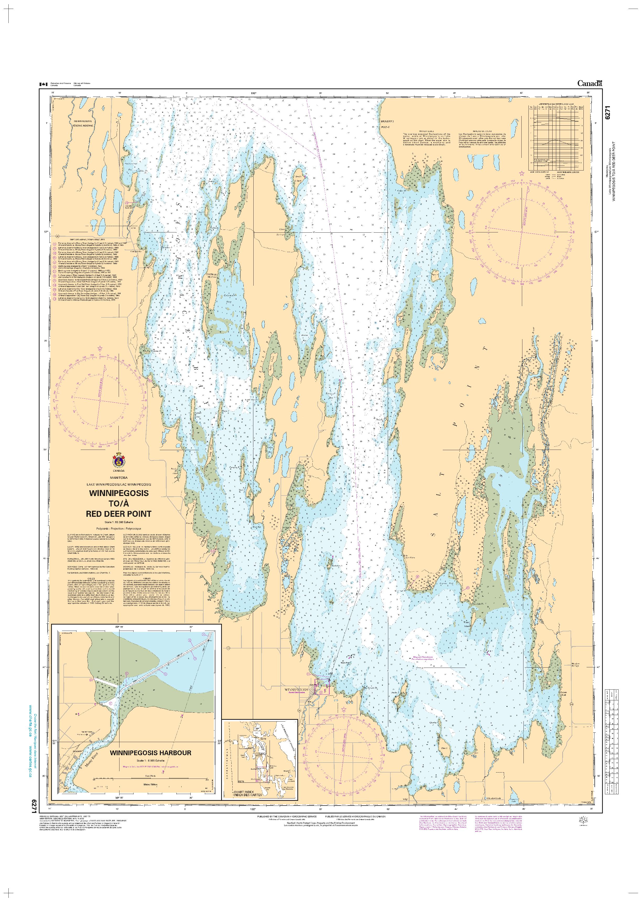 Winnipegosis to/à Red Deer Point | CHS Chart 6271