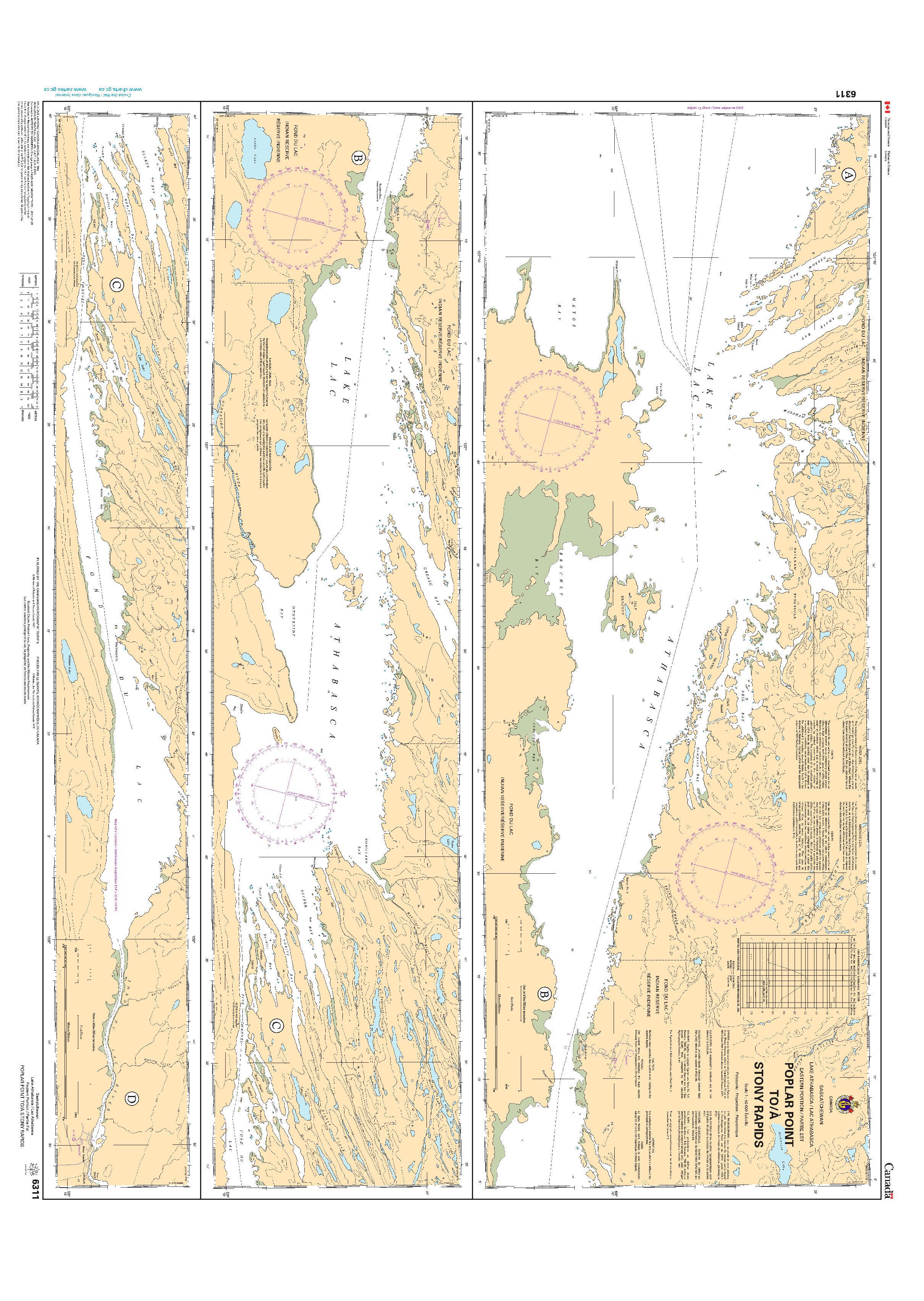 Poplar Point to/à Stony Rapids | CHS Chart 6311