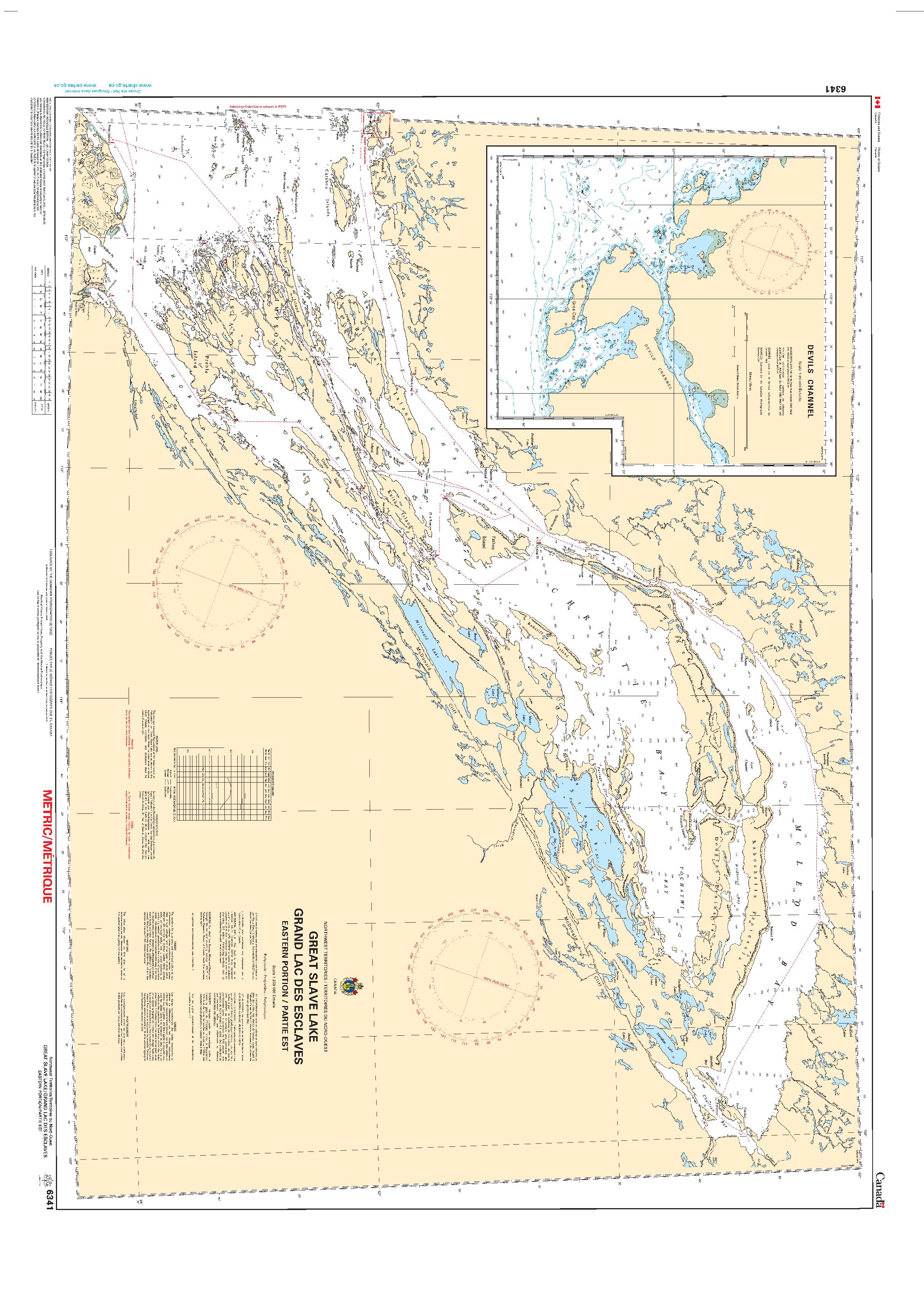 Great Slave Lake/Grand lac des Esclaves, Eastern Portion/Partie est | CHS Chart 6341