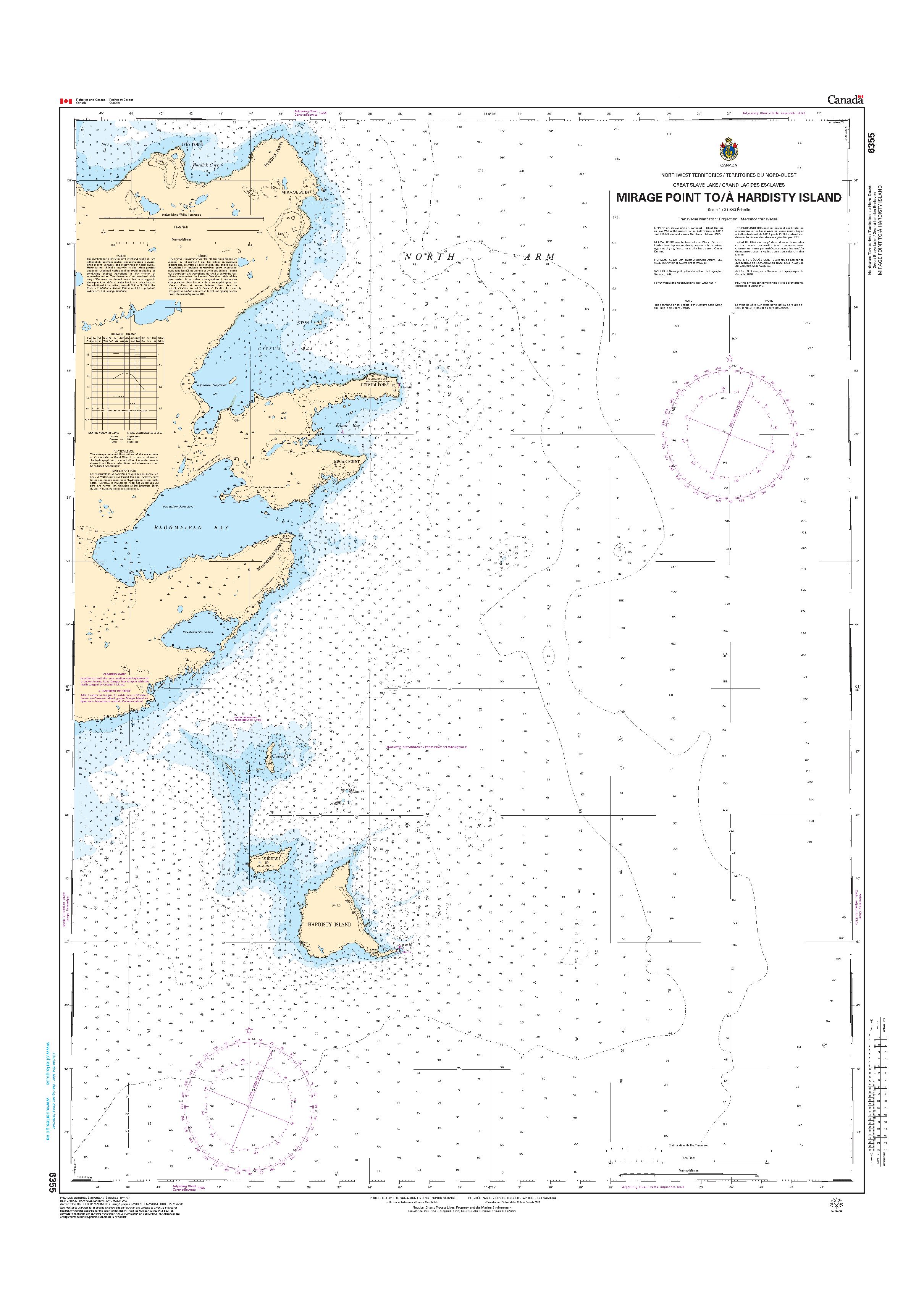 Mirage Point to/à Hardisty Island | CHS Chart 6355