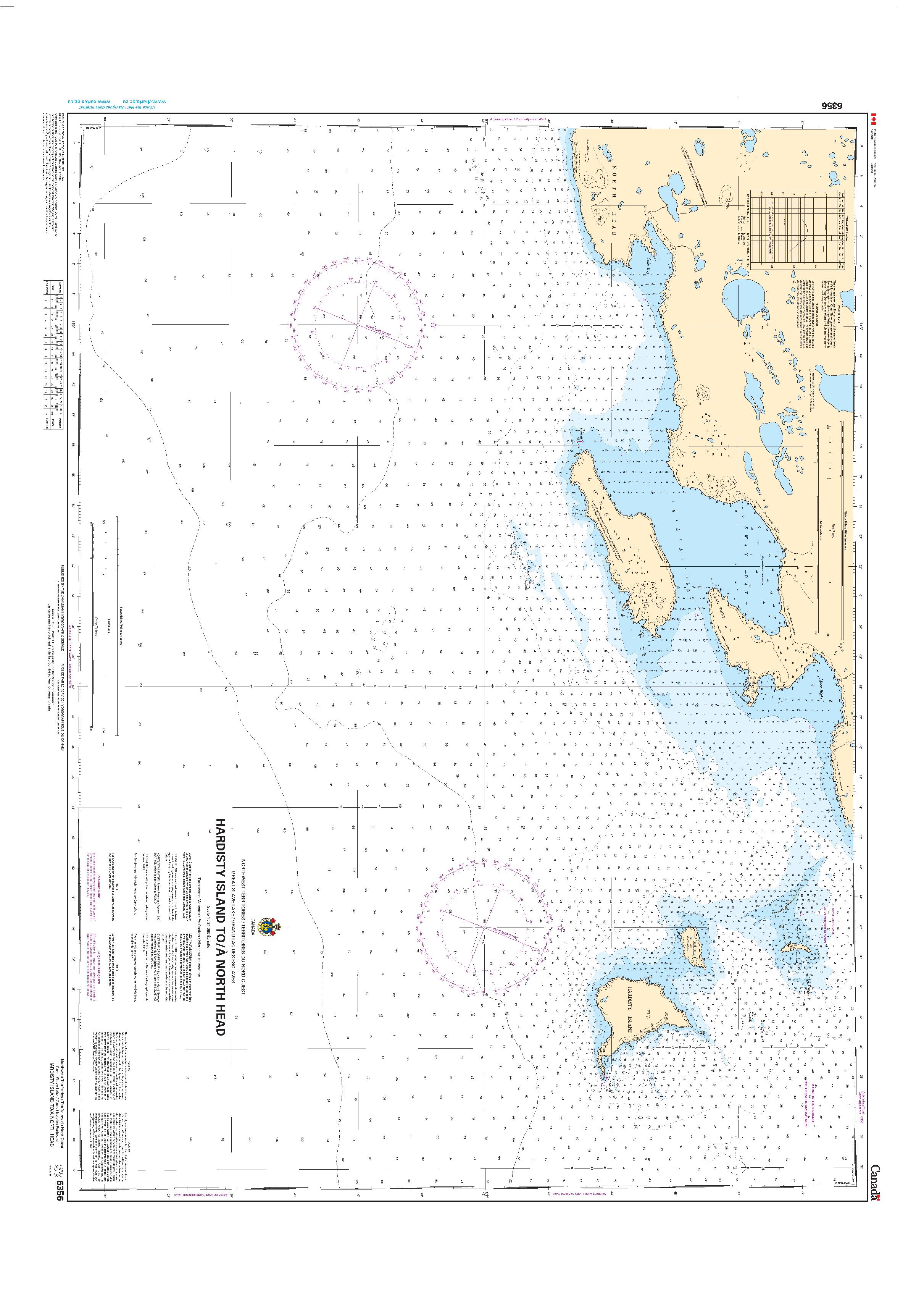 Hardisty Island to/à North Head | CHS Chart 6356