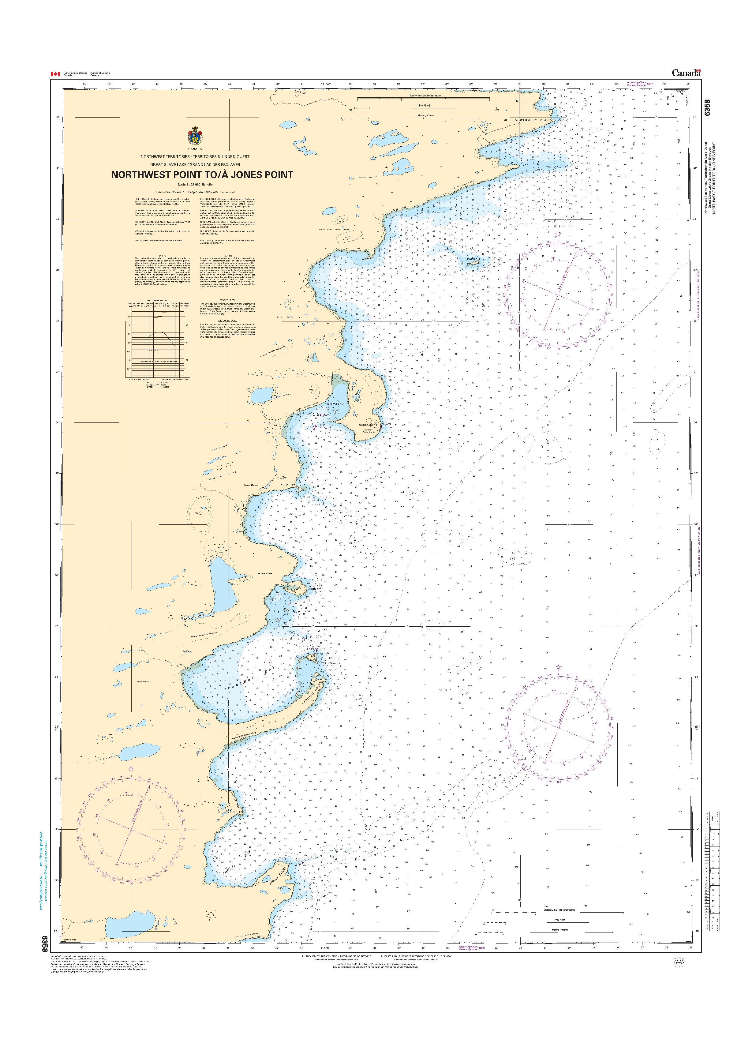Northwest Point to/à Jones Point | CHS Chart 6358