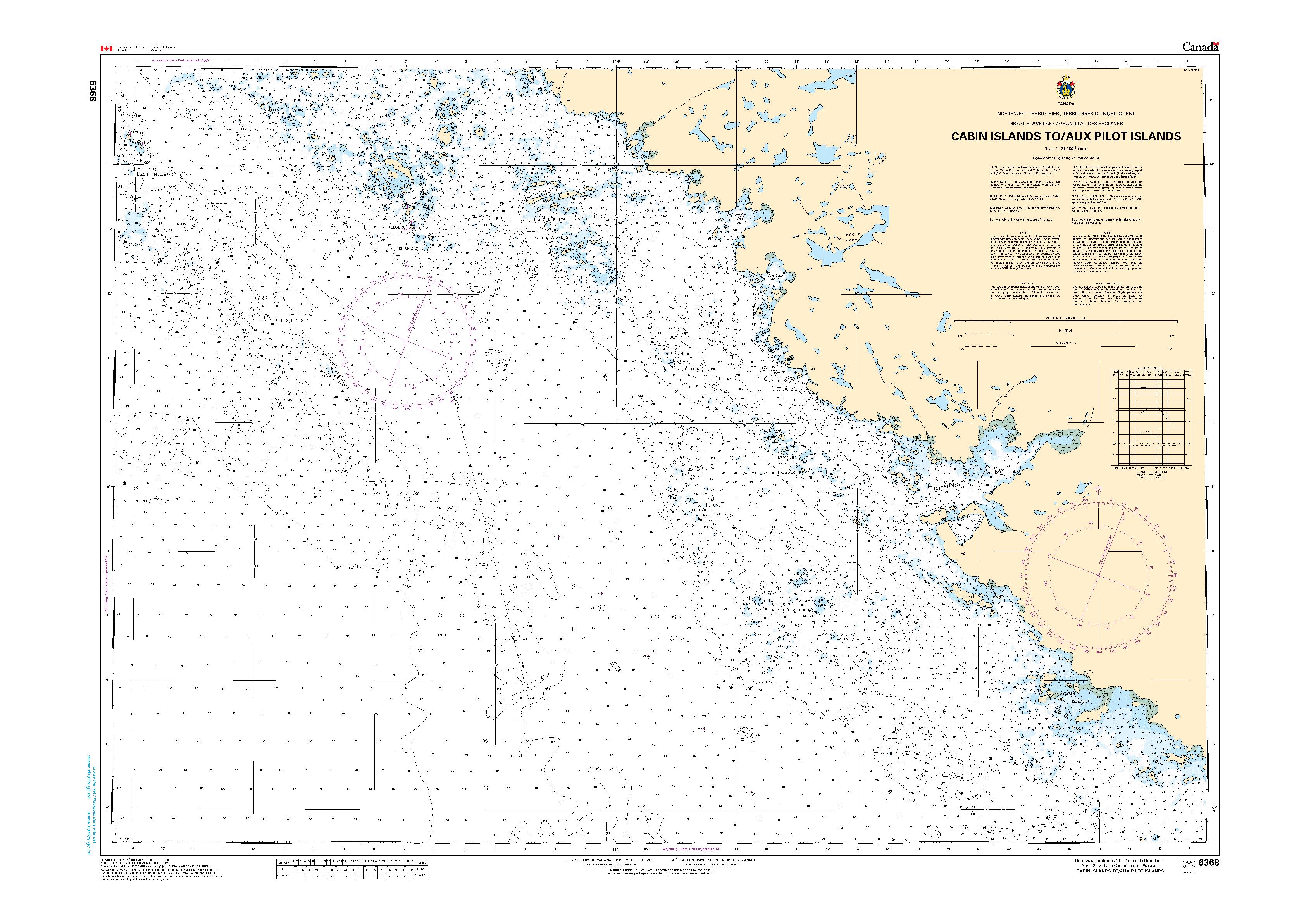 Cabin Islands to/aux Pilot Islands | CHS Chart 6368