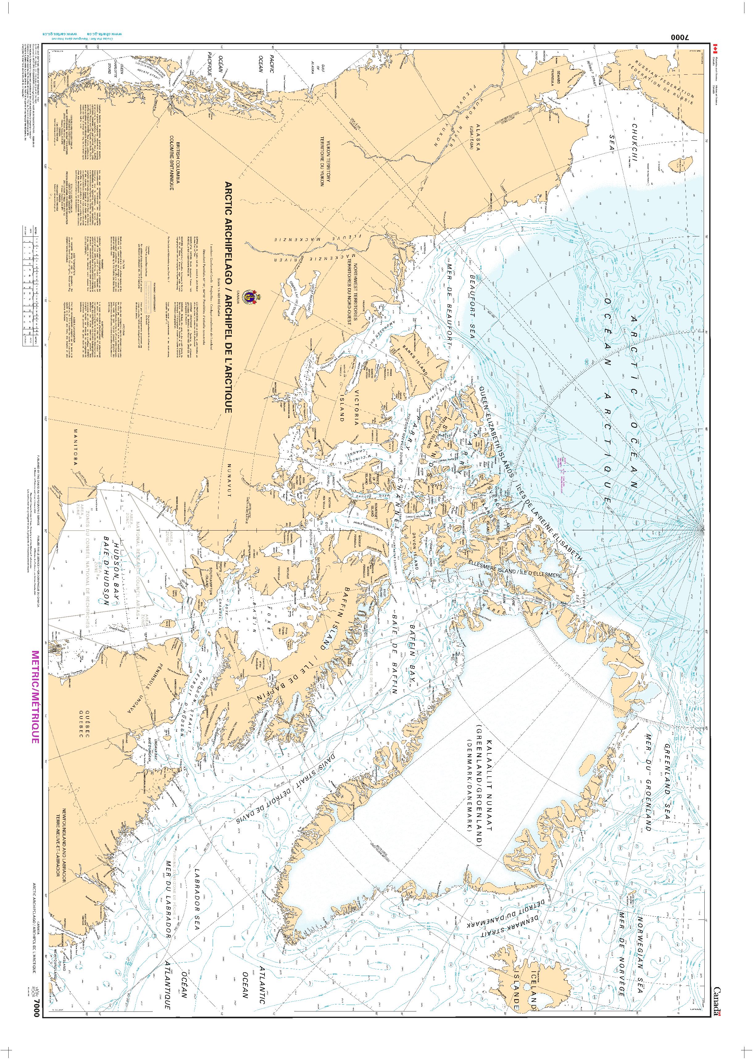 Arctic Archipelago / Archipel de l'Arctique | CHS Chart 7000