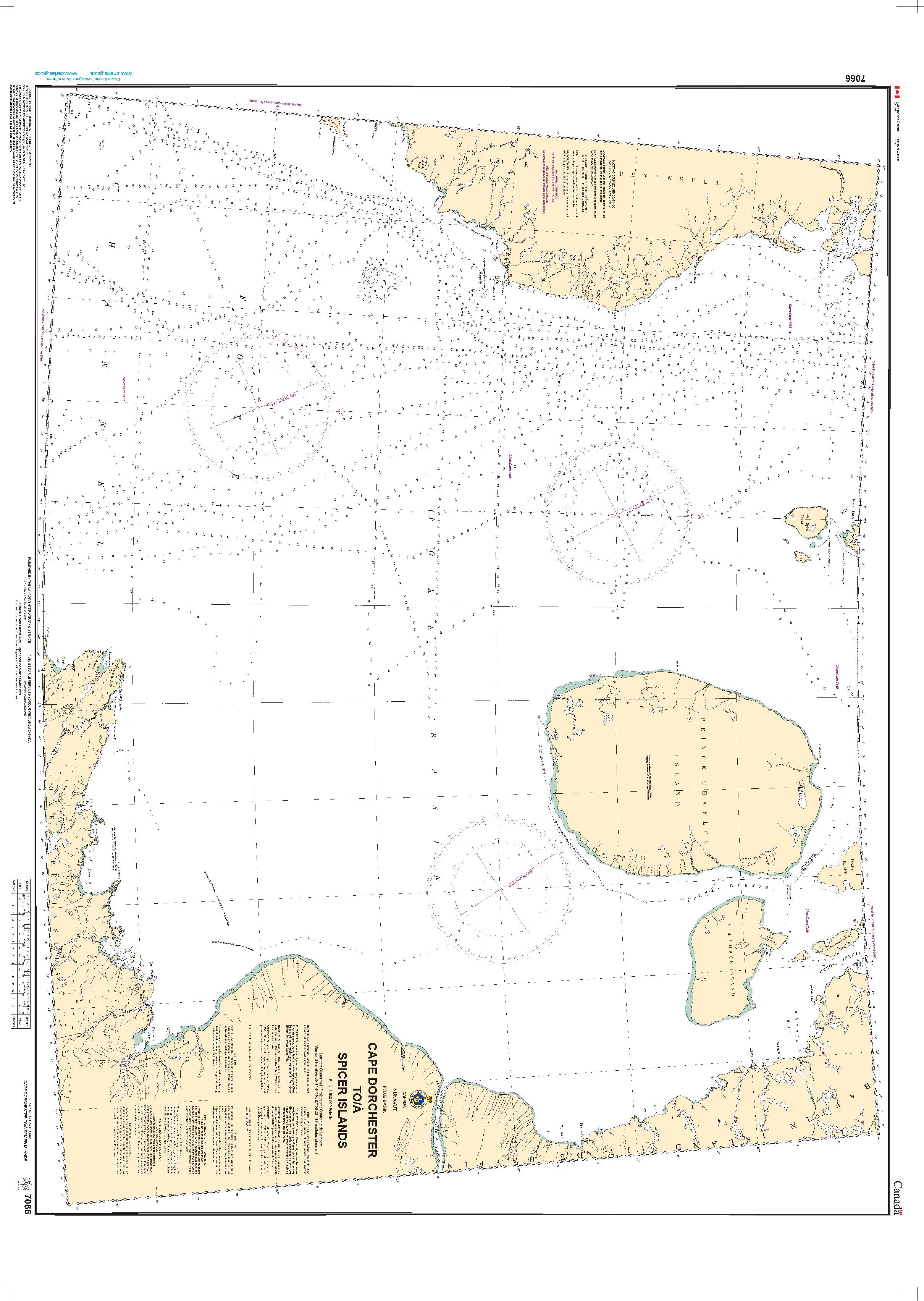 Cape Dorchester to/à Spicer Islands | CHS Chart 7066