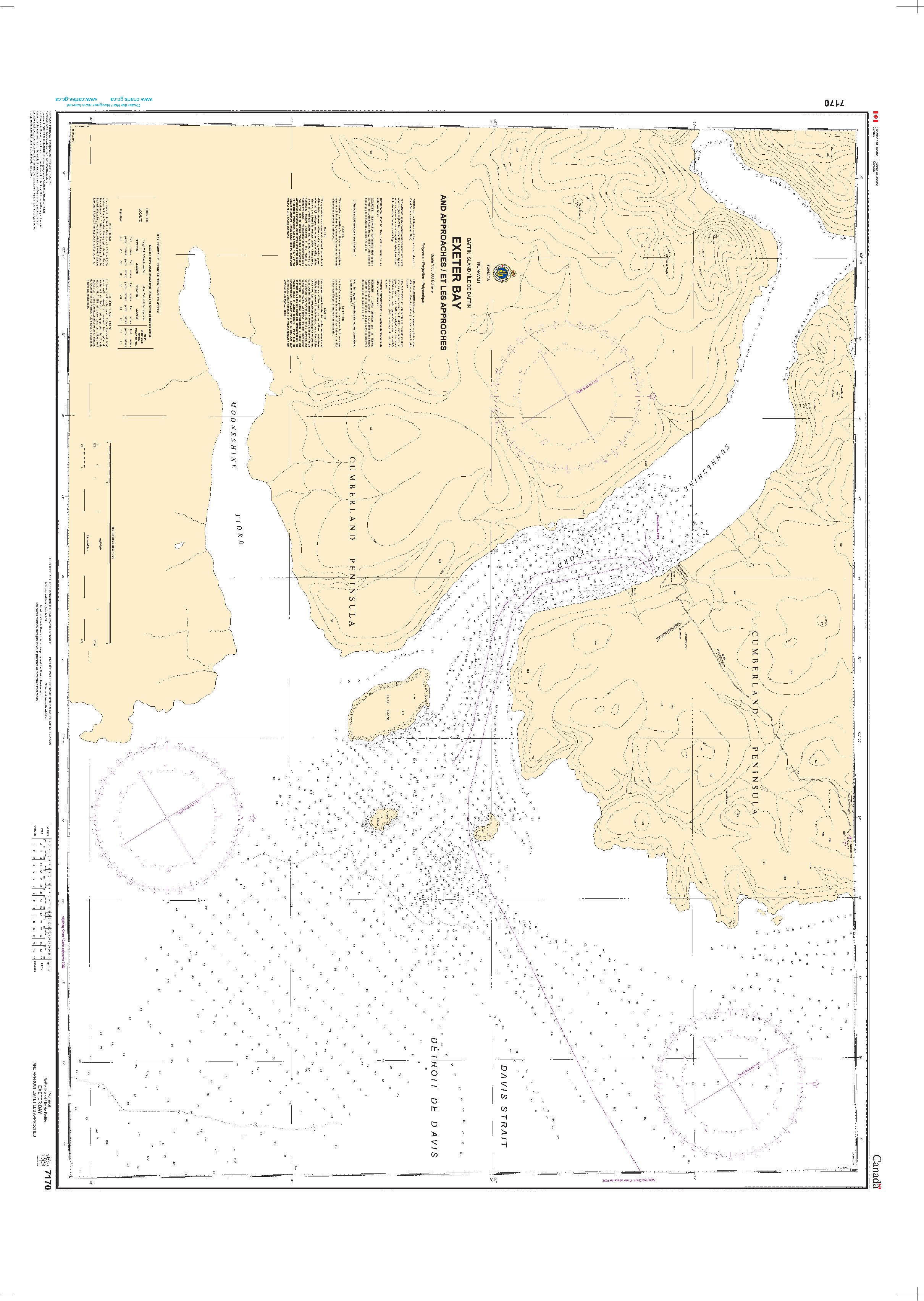 Exeter Bay and Approaches/et les Approches | CHS Chart 7170