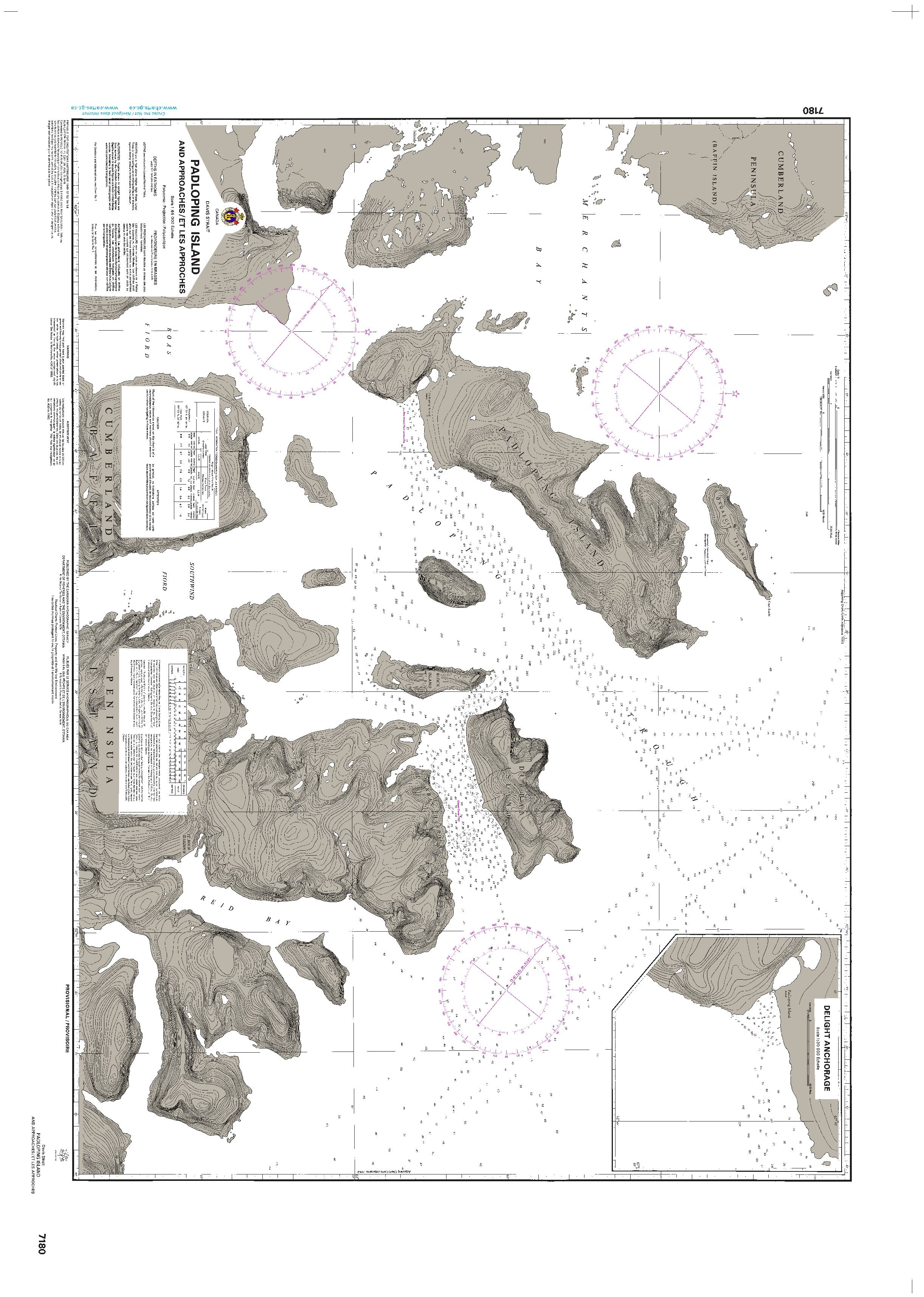 Padloping Island and Approaches/ et les Approches | CHS Chart 7180