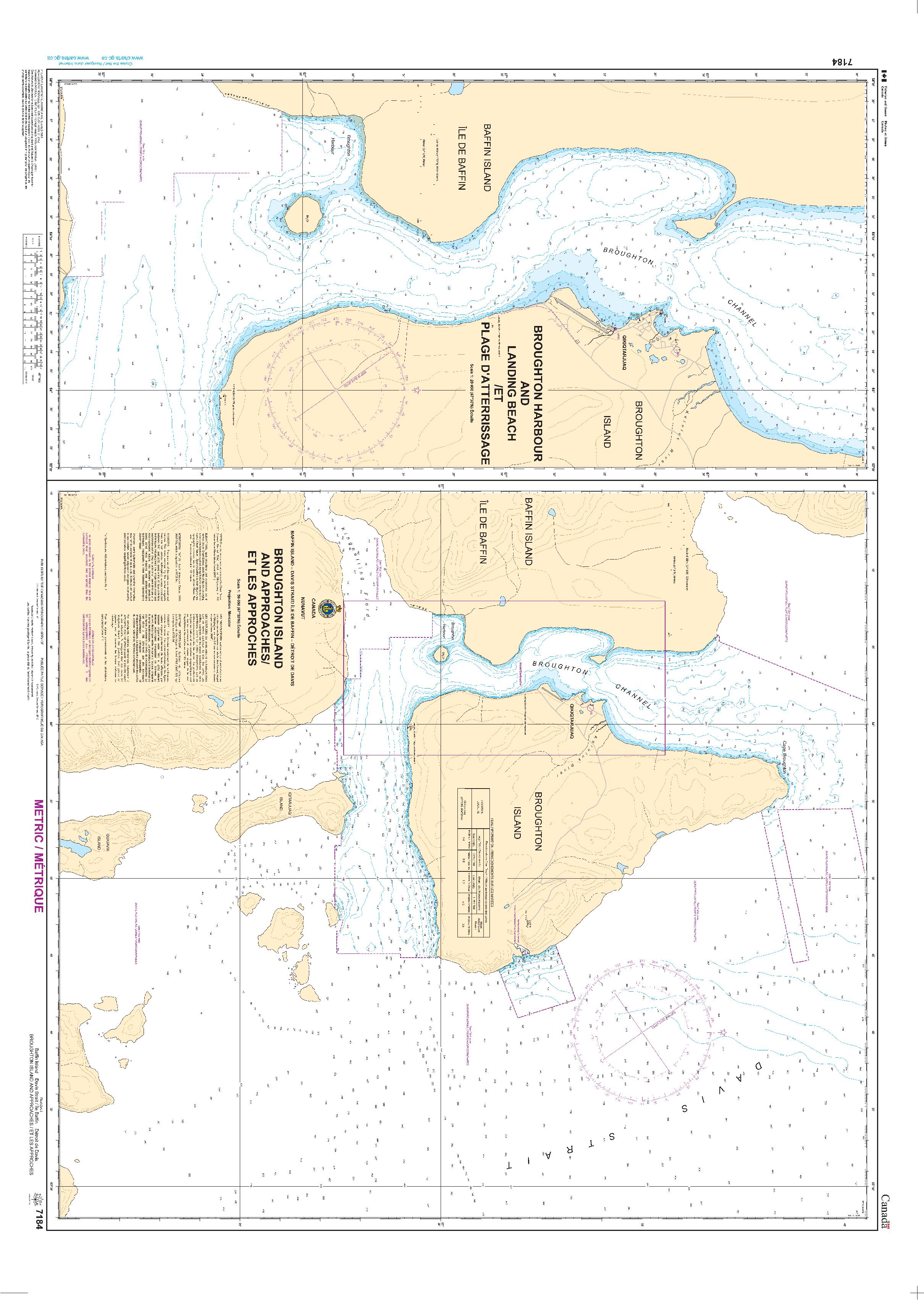 Broughton Island and Approaches/et les Approches | CHS Chart 7184