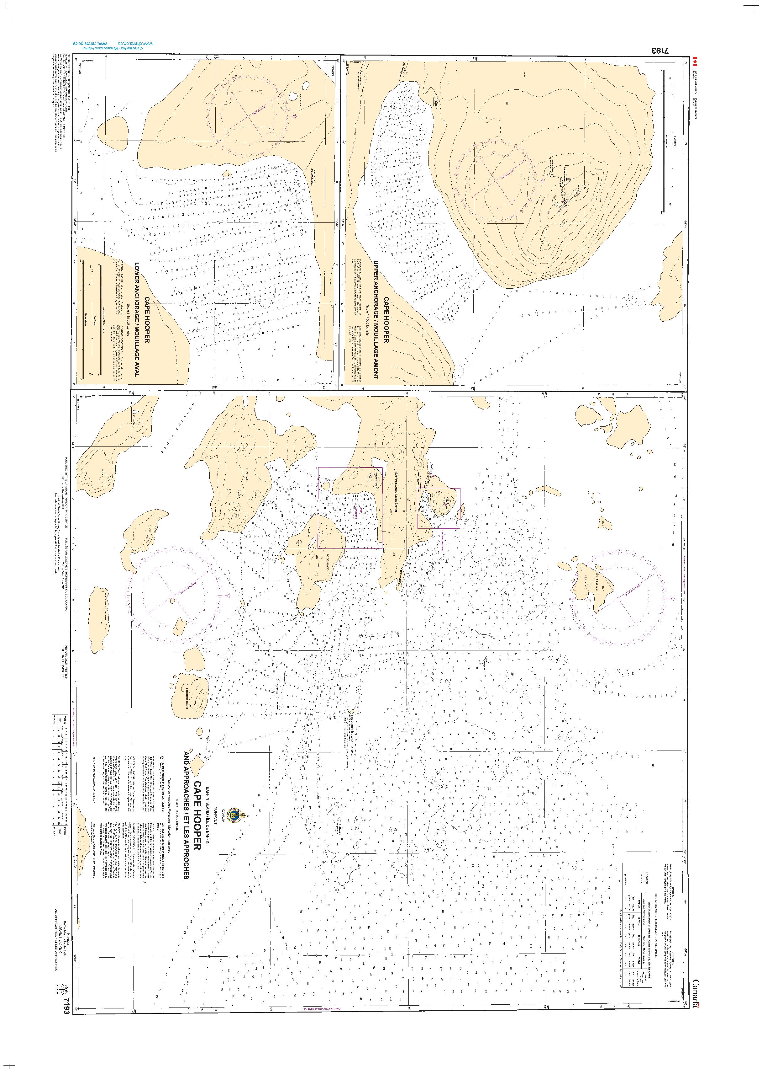 Cape Hooper and Approaches/et les Approches | CHS Chart 7193