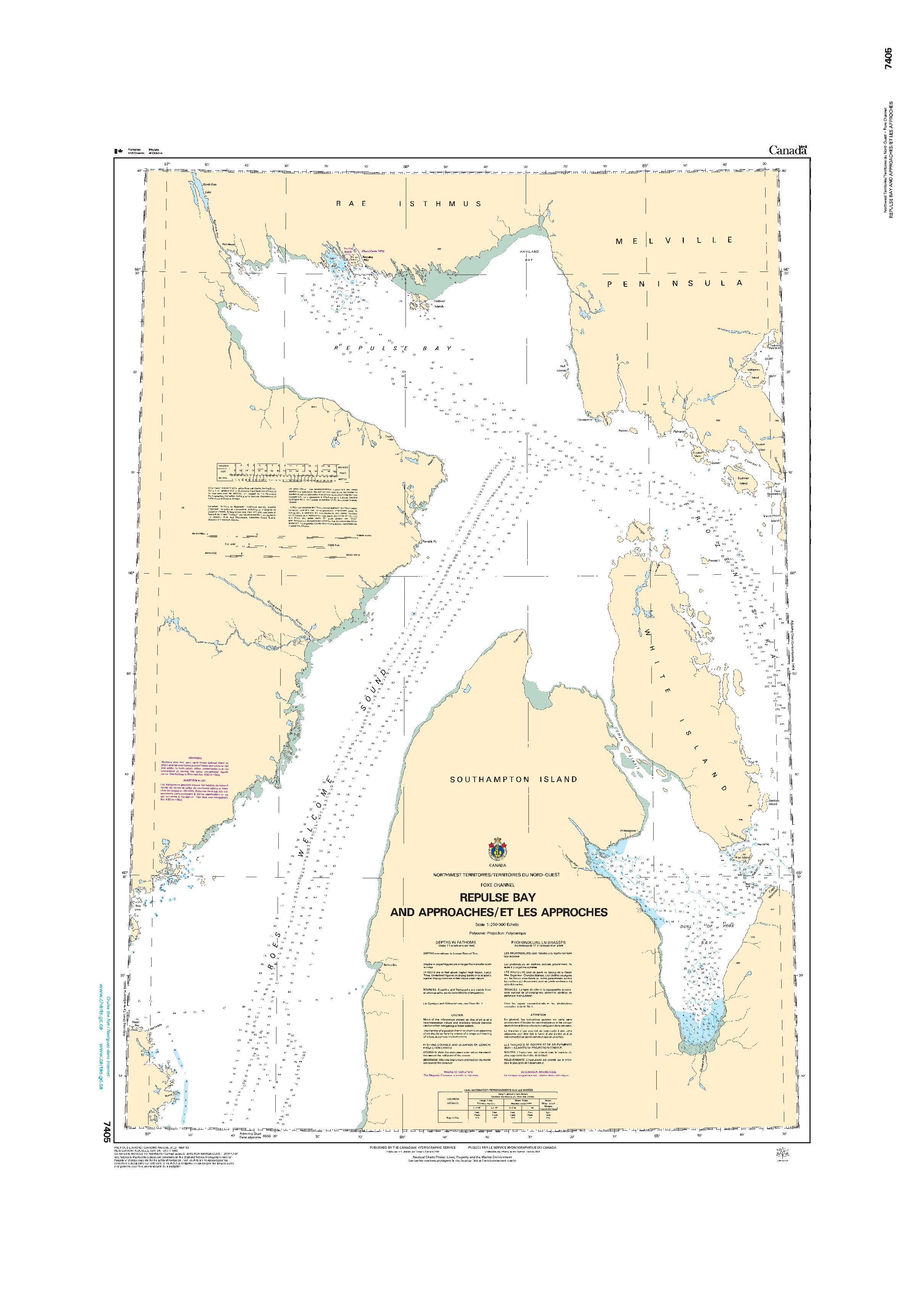 Repulse Bay and Approaches/ Et Les Approches | CHS Chart 7405