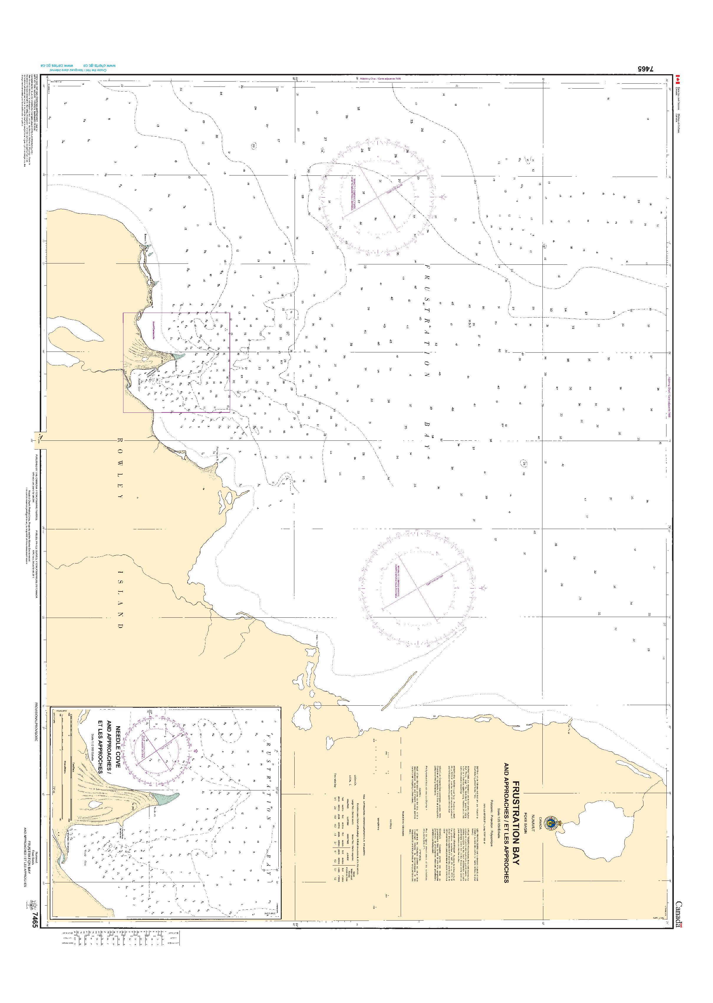 Frustration Bay and Approaches/et les Approches | CHS Chart 7465
