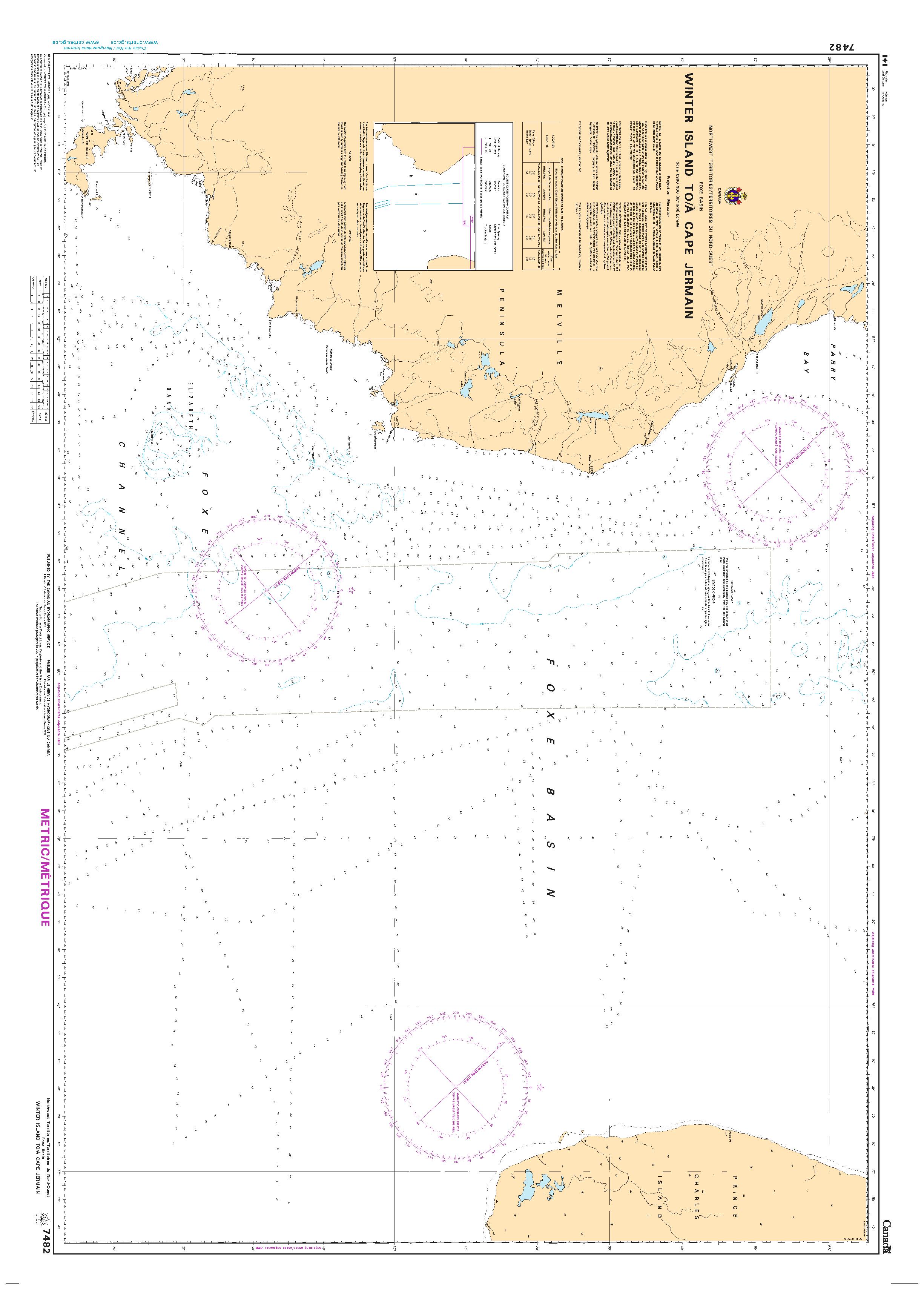 Winter Island to/à Cape Jermain | CHS Chart 7482