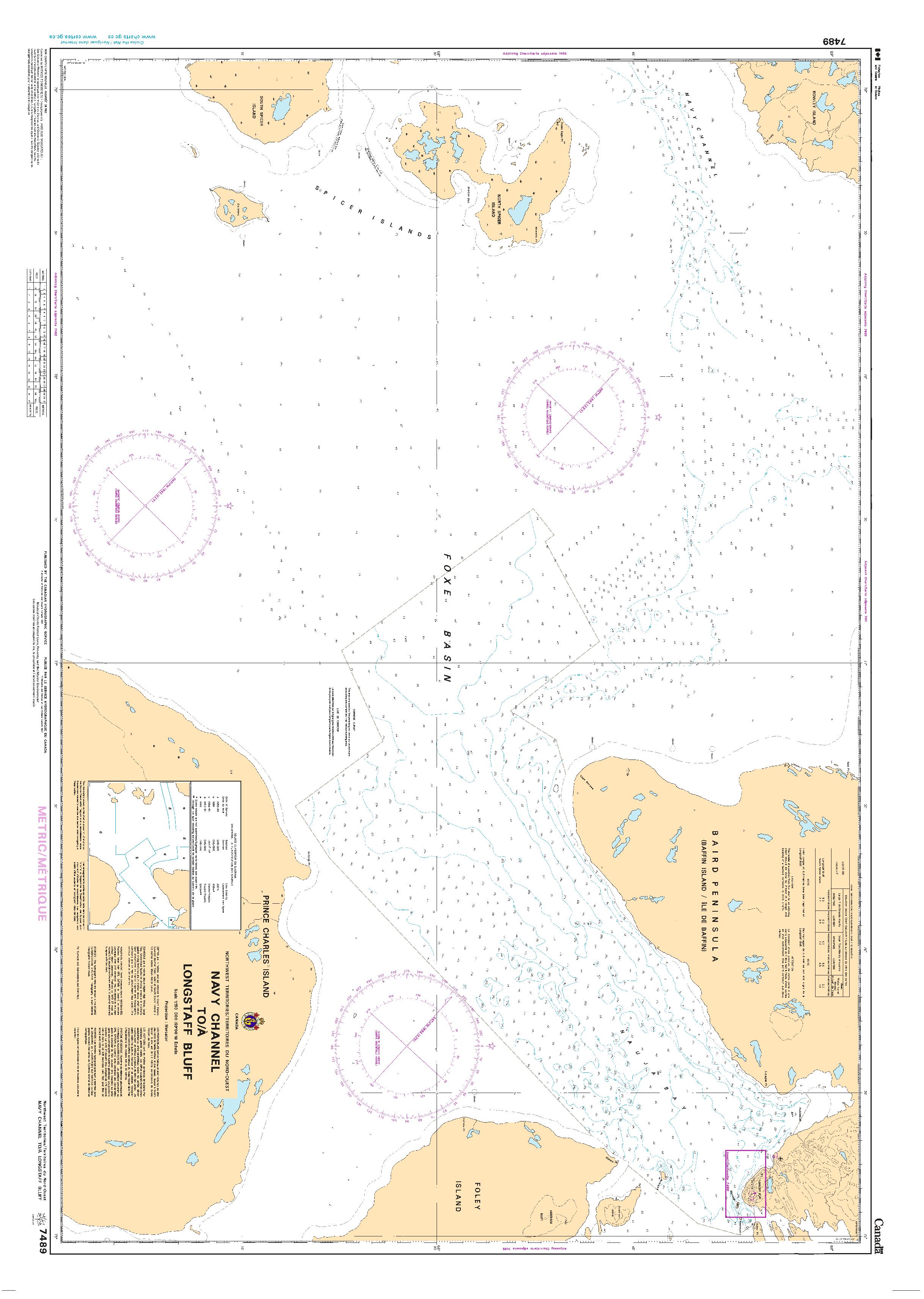 Navy Channel to/à Longstaff Bluff | CHS Chart 7489