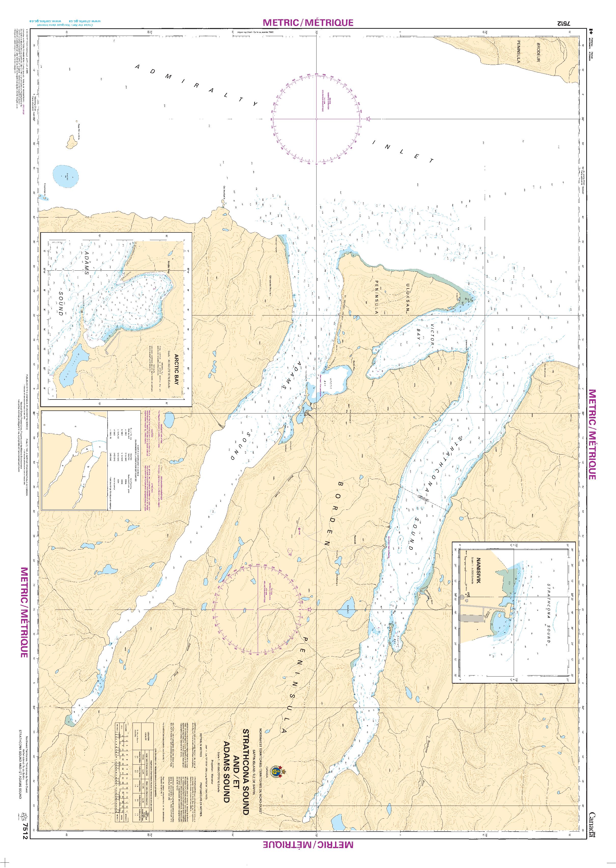 Strathcona Sound and/et Adams Sound | CHS Chart 7512