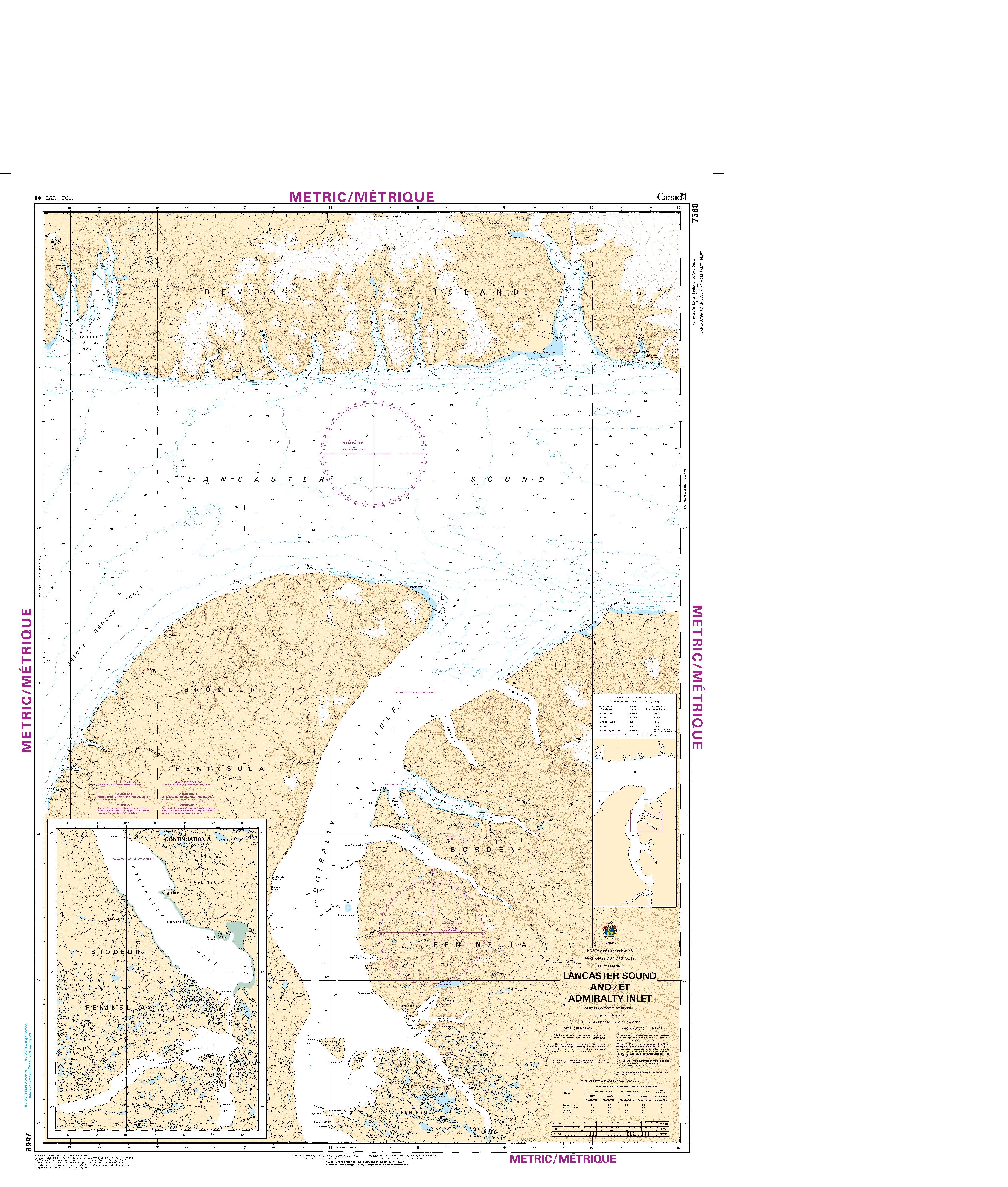 Lancaster Sound and/et Admiralty Inlet | CHS Chart 7568