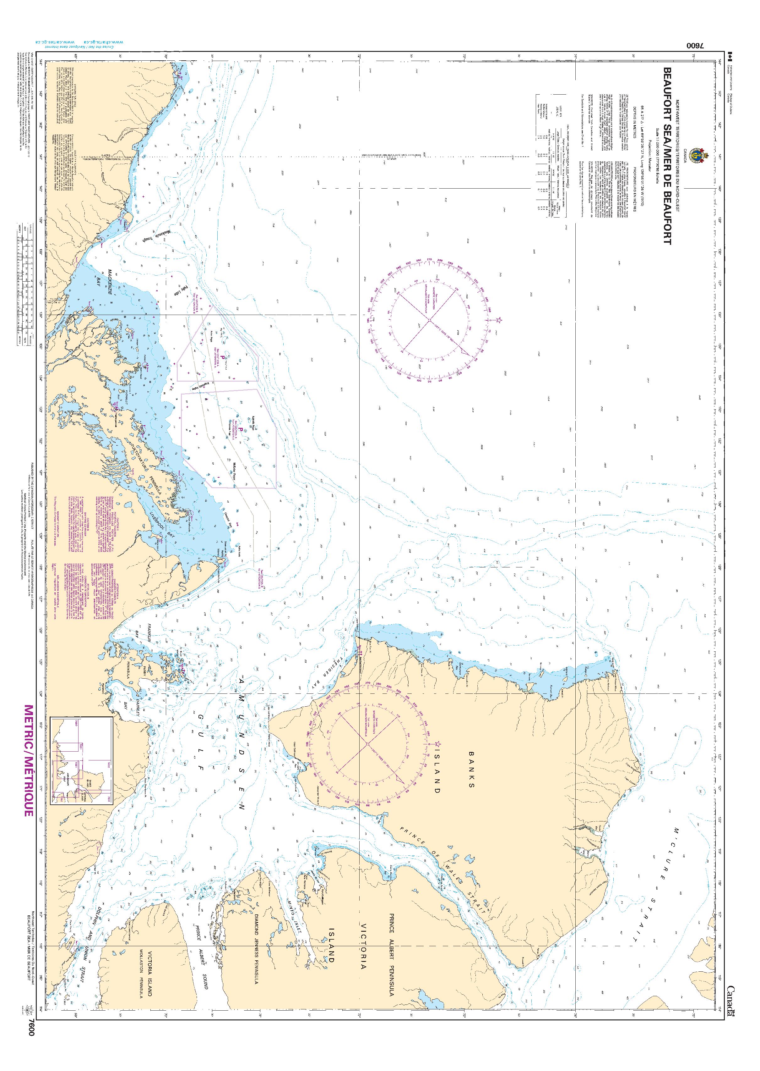 Beaufort Sea/ Mer de Beaufort | CHS Chart 7600