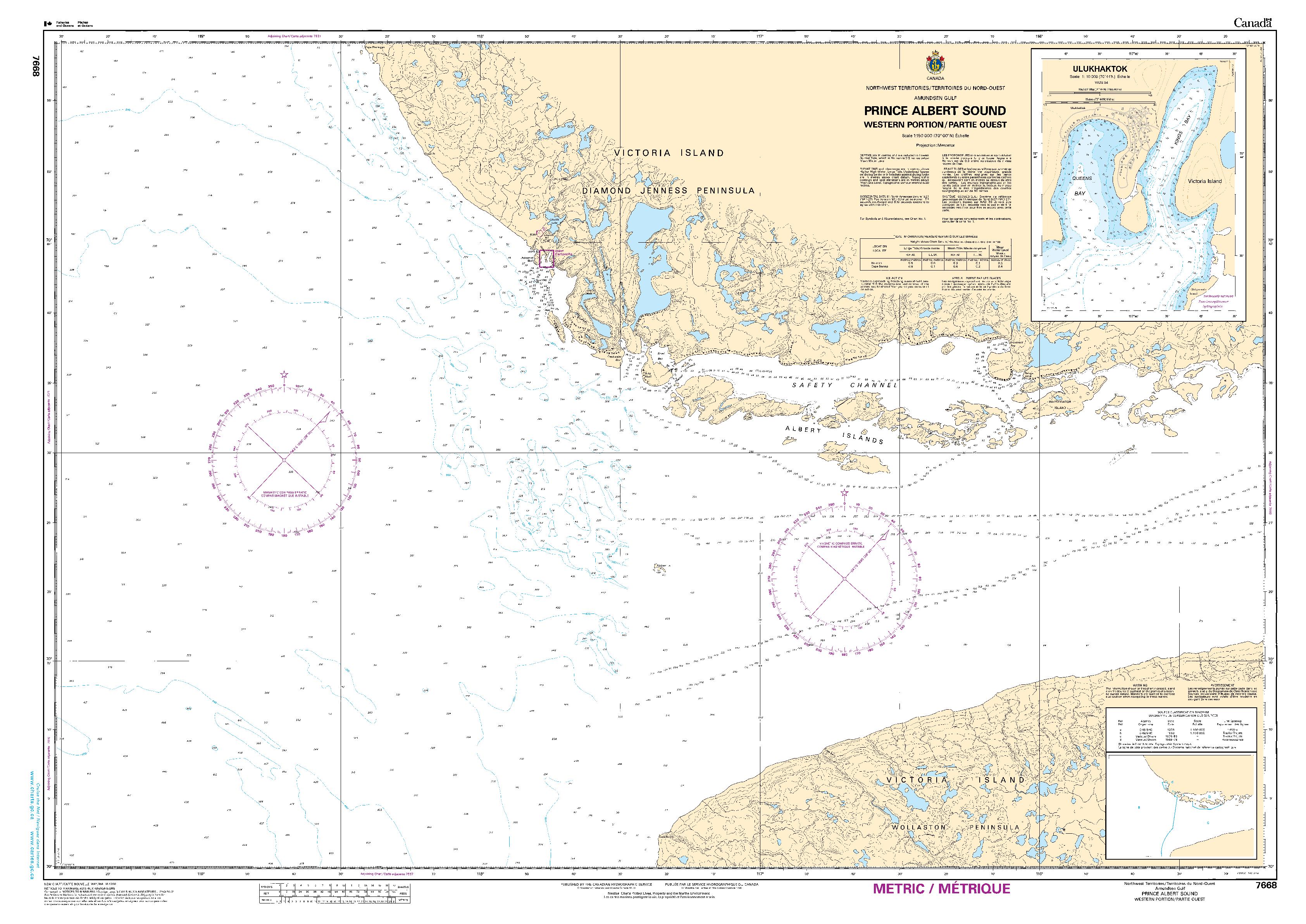 Prince Albert Sound, Western Portion/ Partie Ouest | Carte SHC 7668
