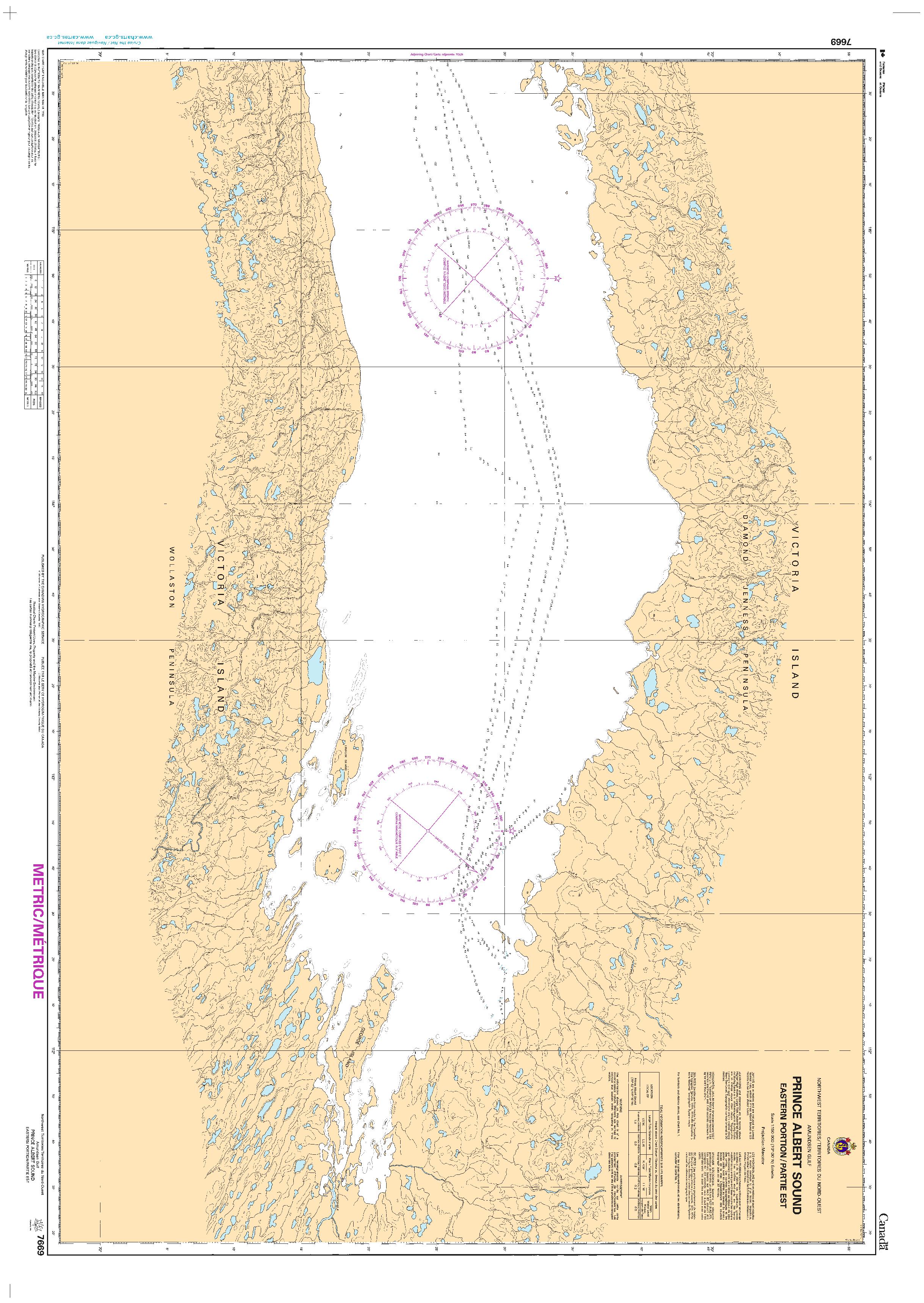 Prince Albert Sound Eastern Portion/Partie Est | Carte SHC 7669