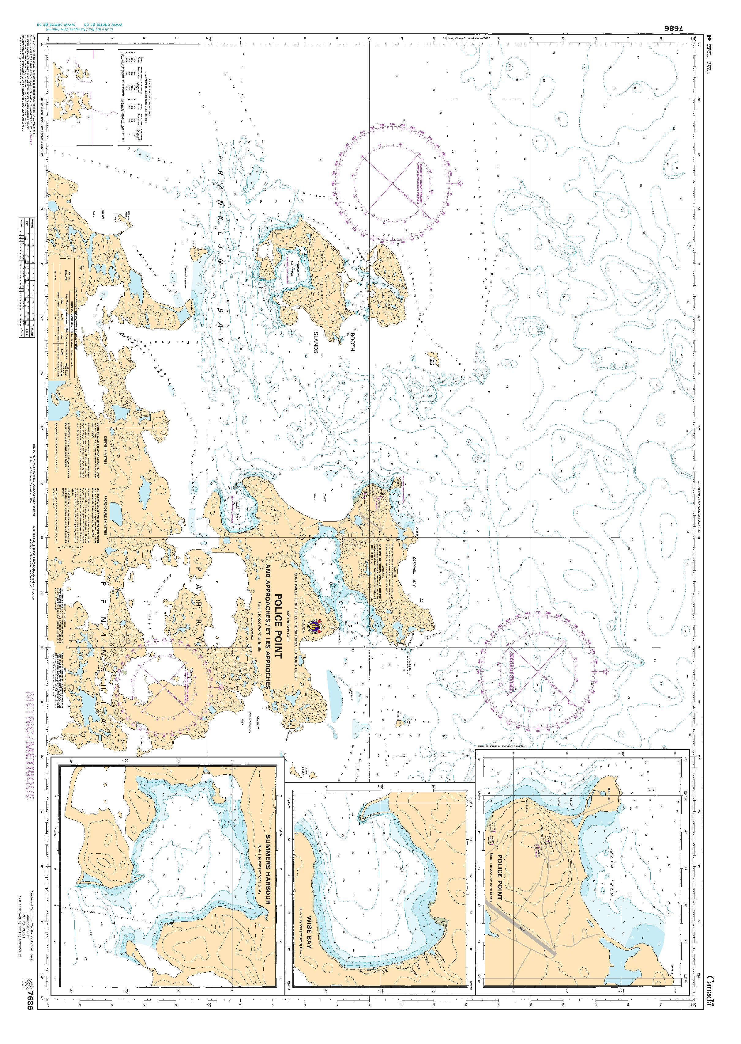 Police Point And Approaches/ Et Les Approches | Carte SHC 7686