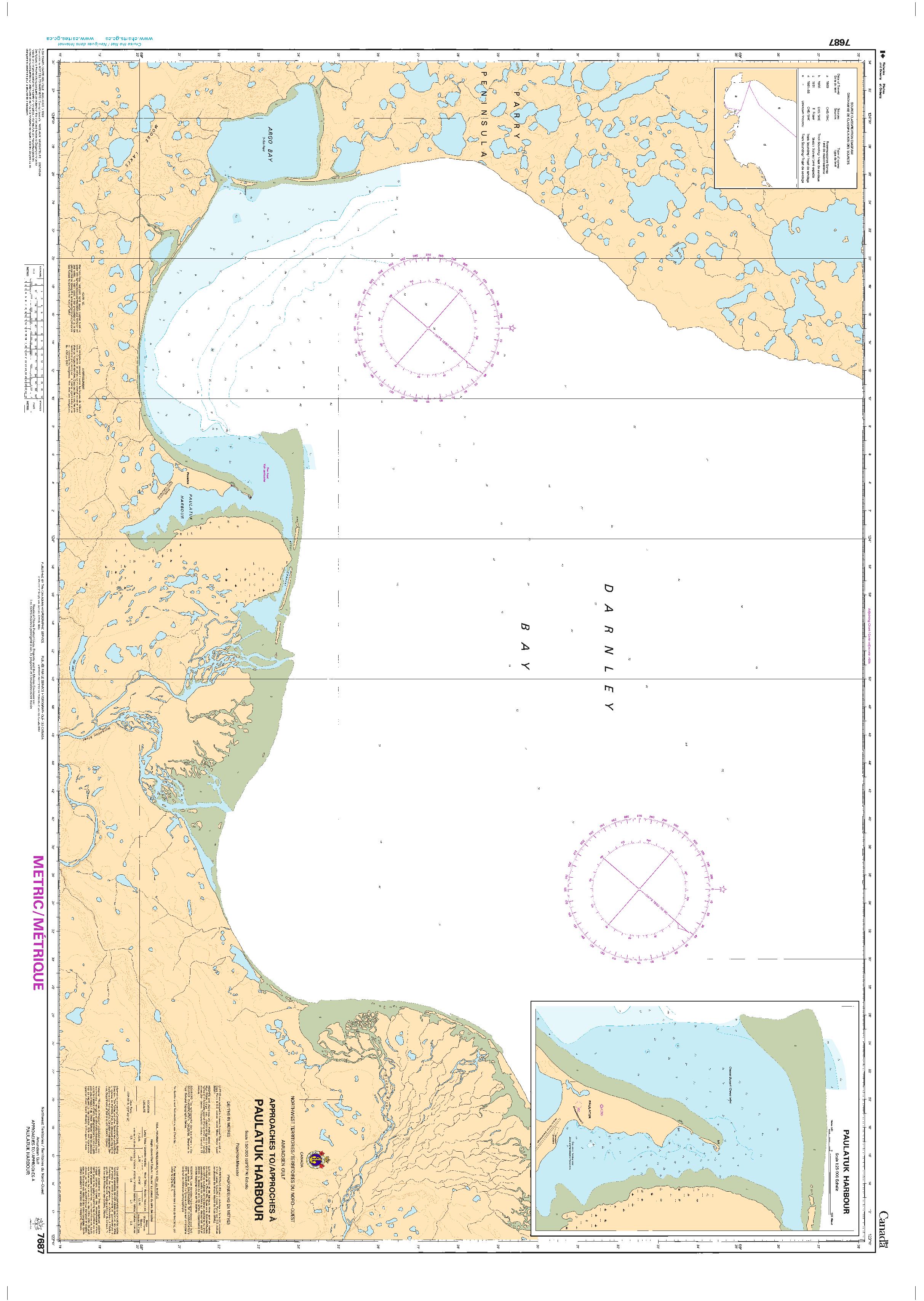 Approaches to/Approches à Paulatuk Harbour | CHS Chart 7687