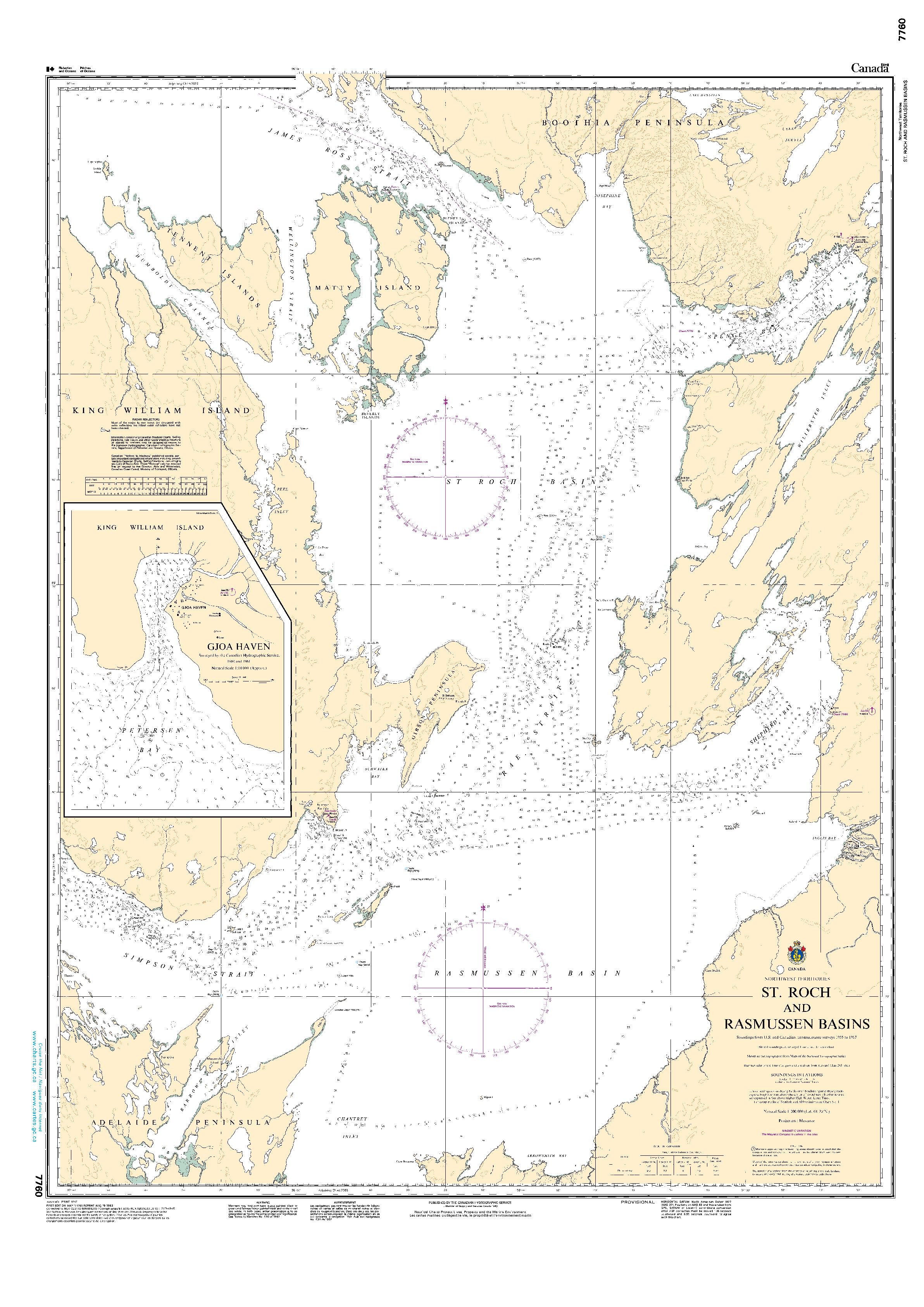 St. Roch and/et Rasmussen Basins | CHS Chart 7760