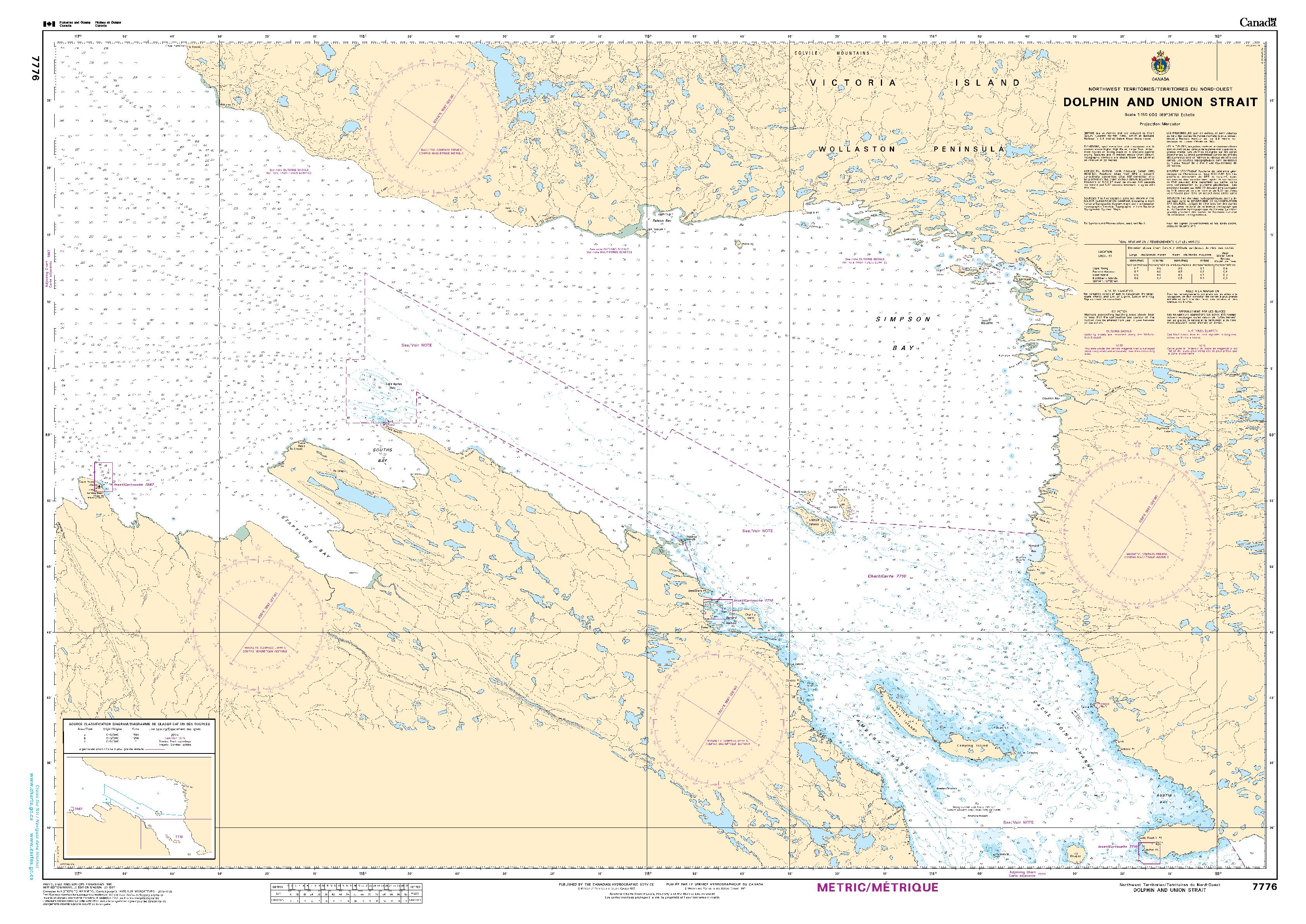Dolphin and Union Strait | Carte SHC 7776