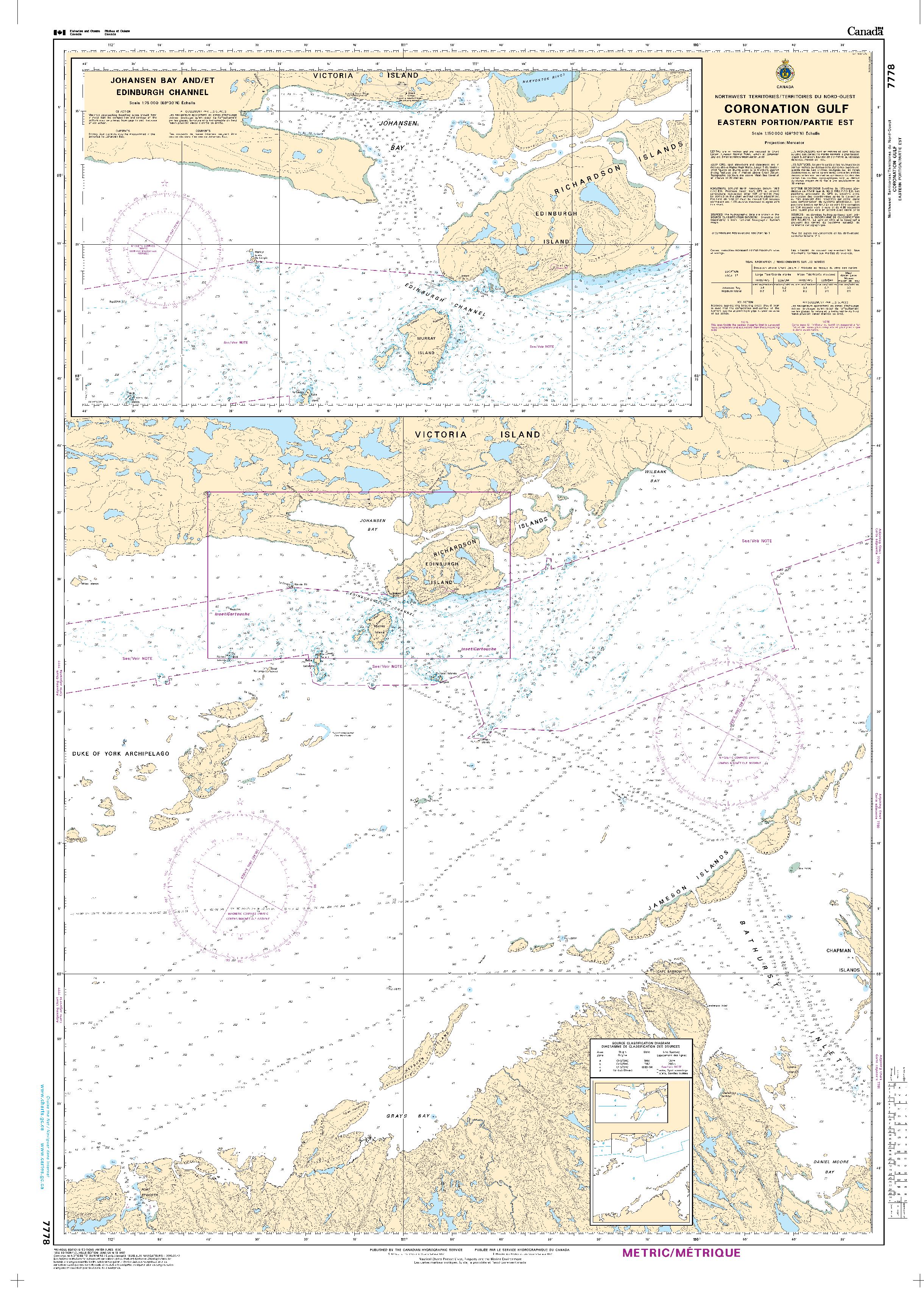 Coronation Gulf Eastern Portion/Partie Est | Carte SHC 7778