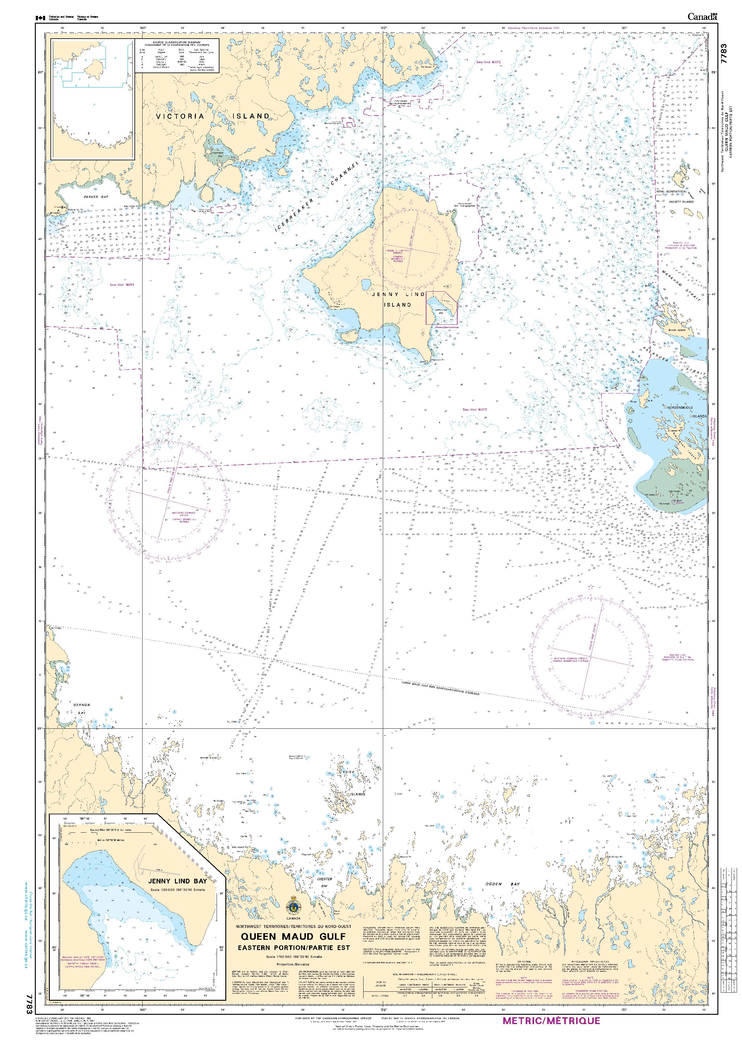 Queen Maud Gulf Eastern Portion/Partie est | CHS Chart 7783