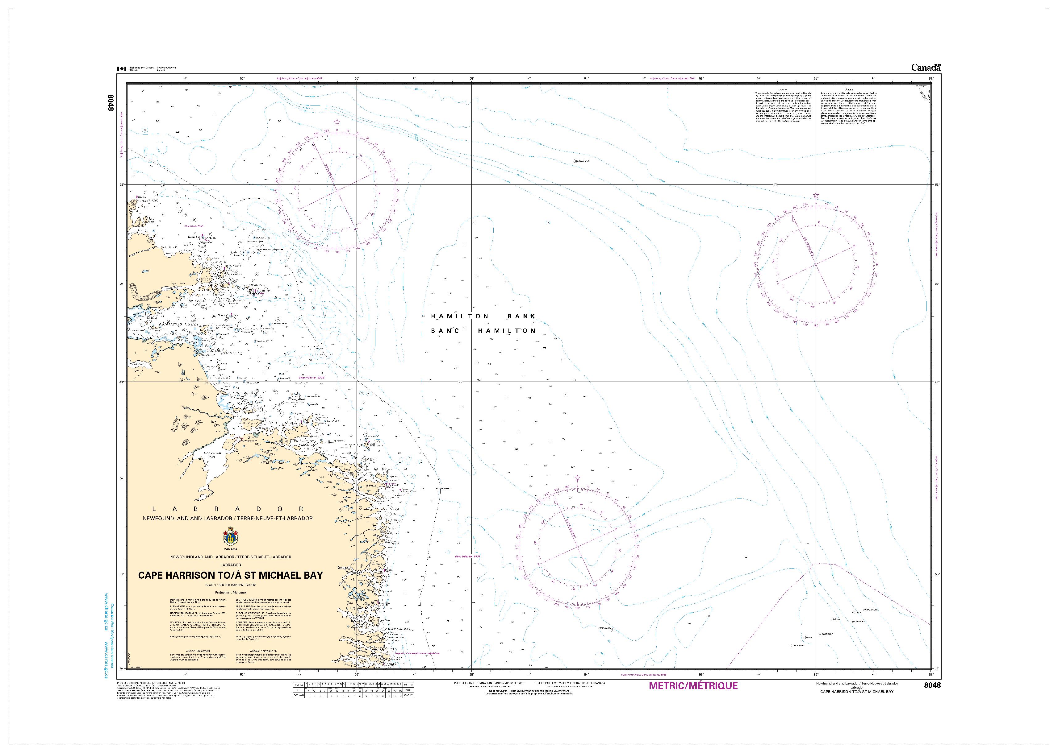 Cape Harrison to / à St. Michael Bay | CHS Chart 8048