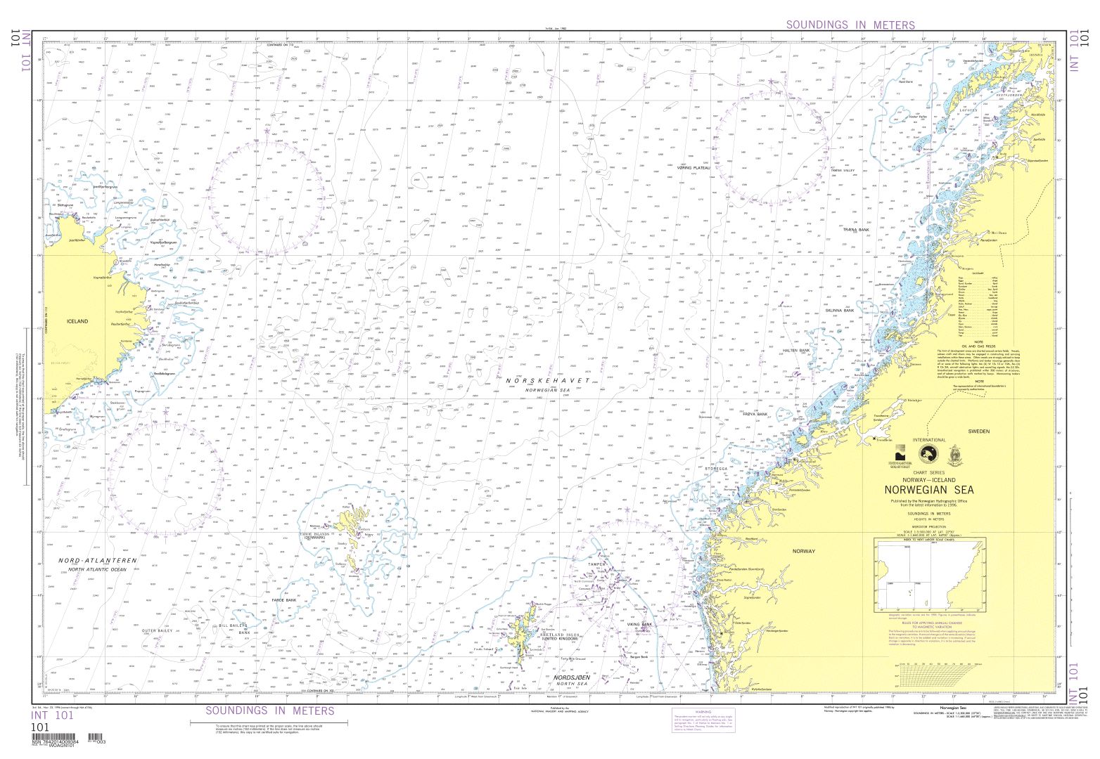 Norwegian Sea-Norway to Iceland | NGA Chart 101