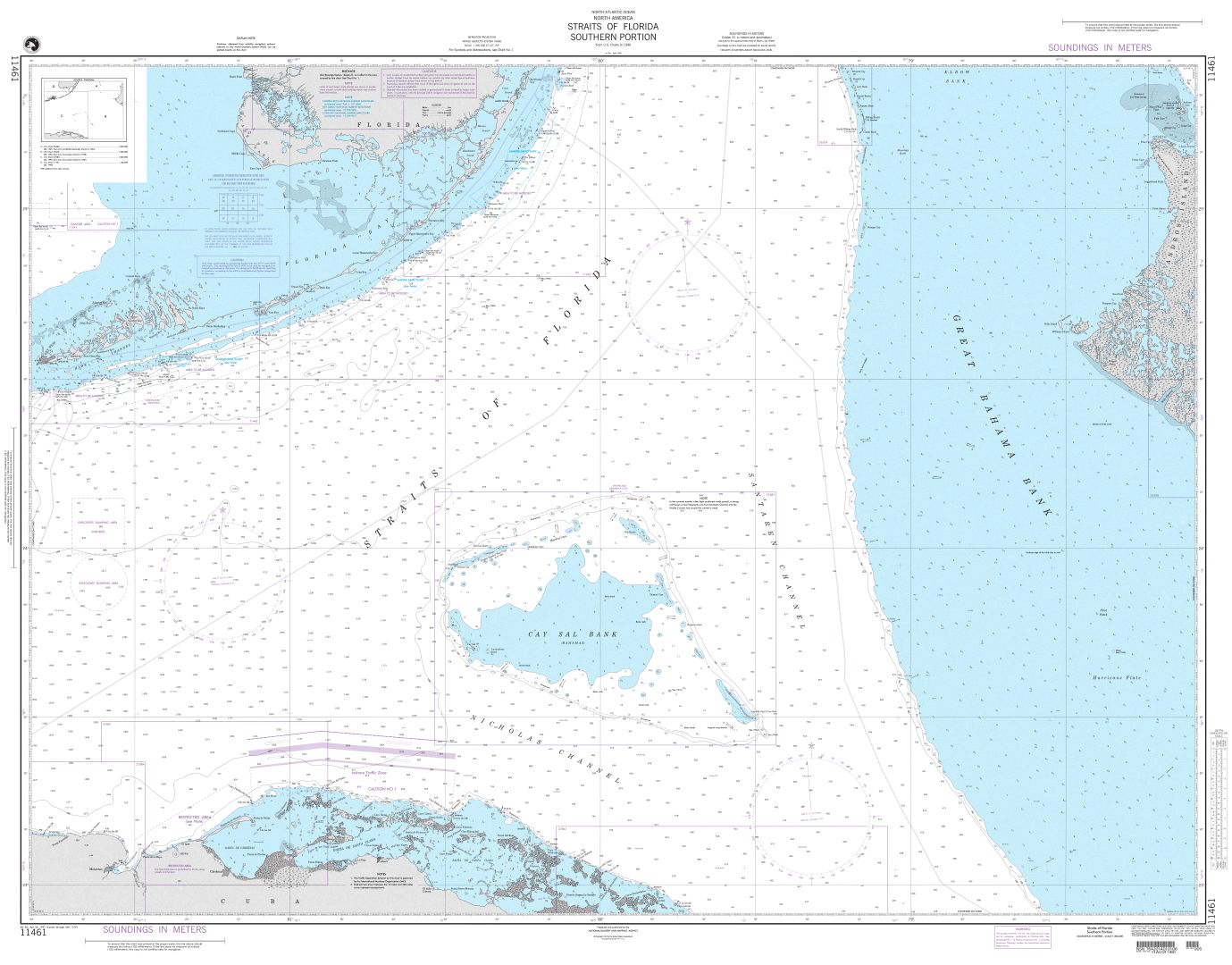 Straits of Florida - Southern Portion | NGA Chart 11461