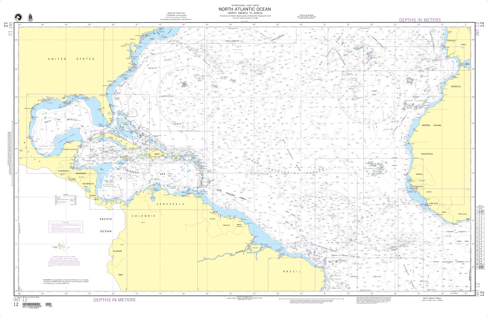 North Atlantic Ocean (North America to Africa) | NGA Chart 12