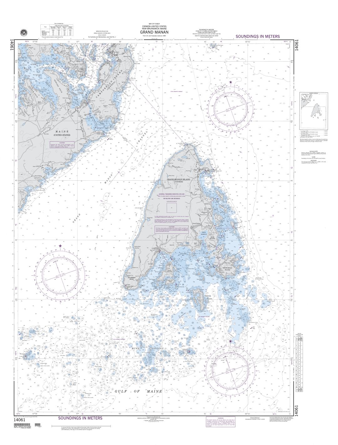 Grand Manan New Brunswick, Canada | NGA Chart 14061