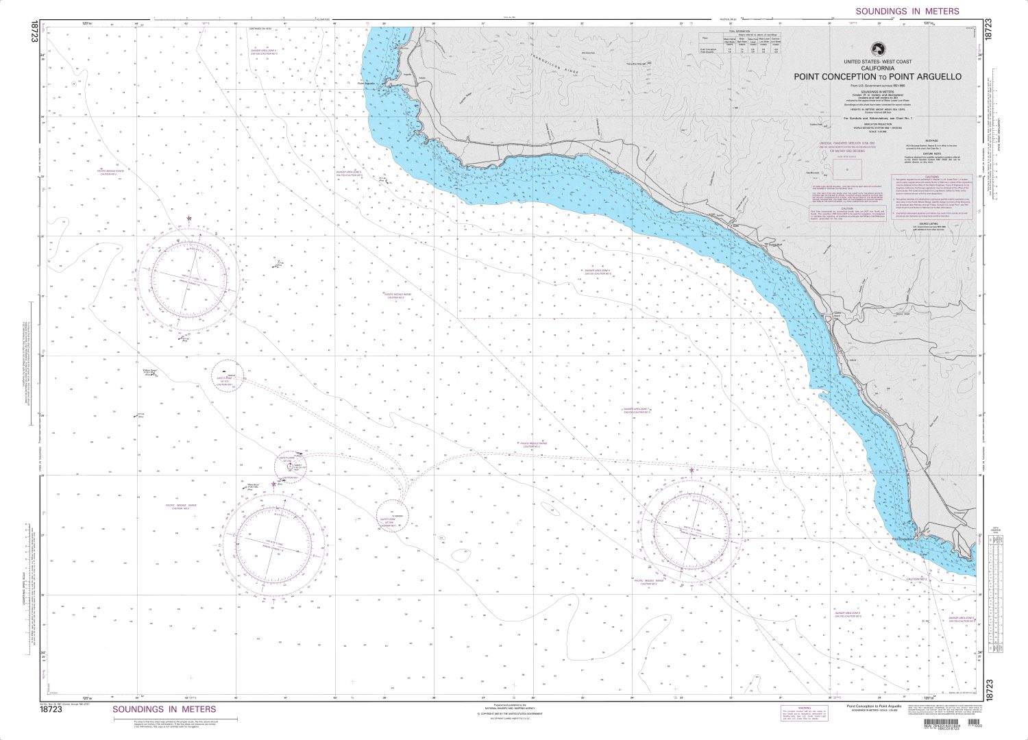 Point Conception to Point Arguello | NGA Chart 18723