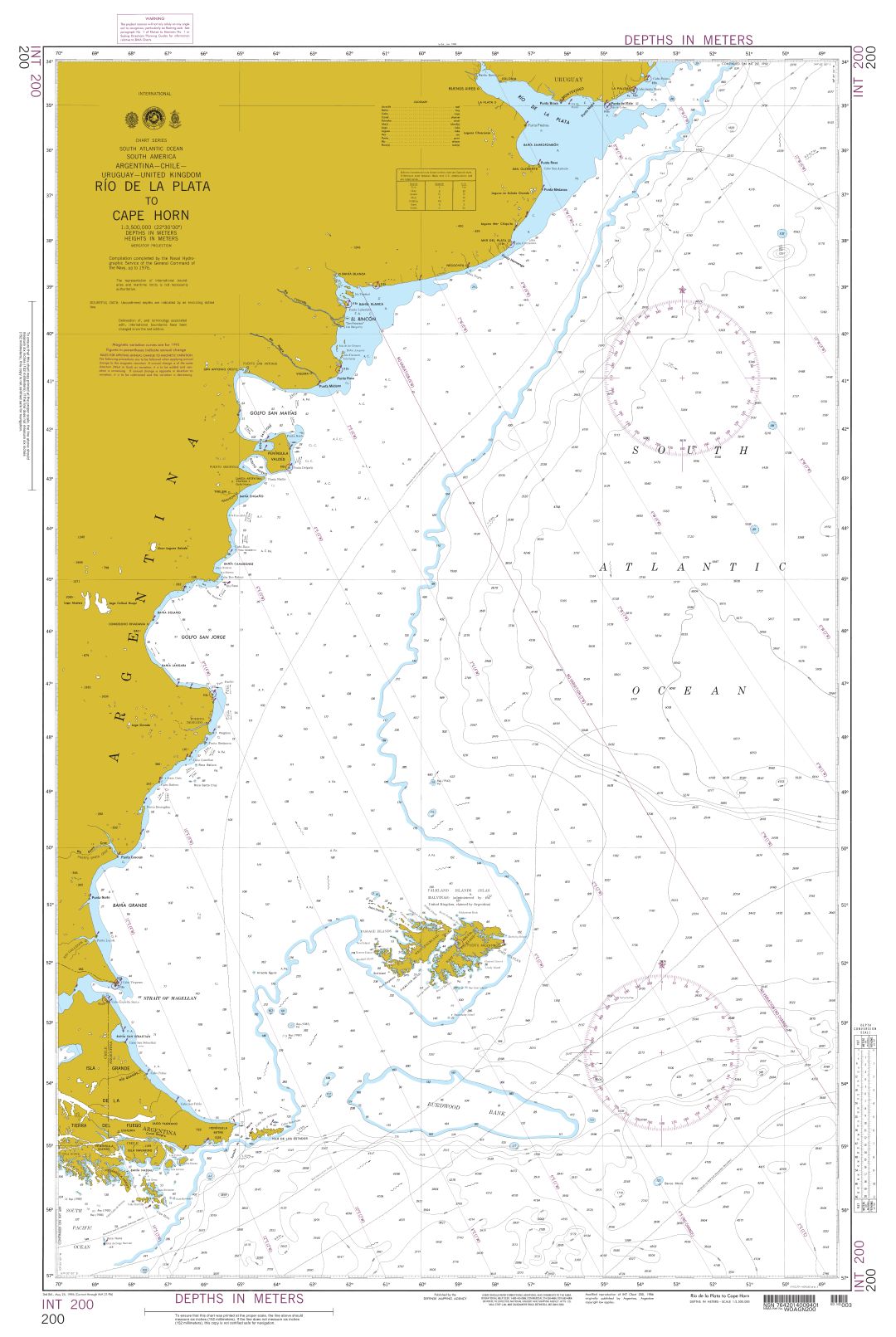 Rio de La Plata to Cape Horn | NGA Chart 200