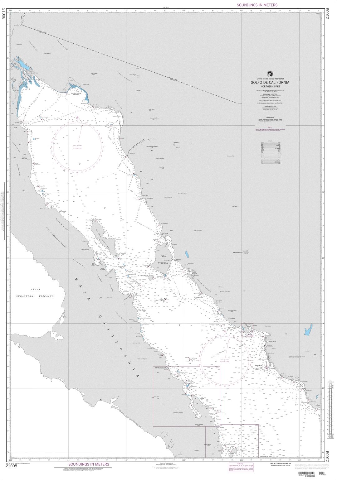 Golfo de California - Northern Part | NGA Chart 21008