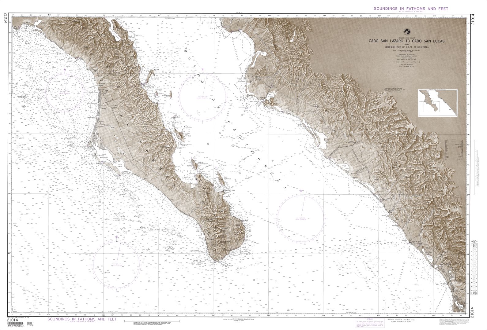 Cabo San Lazaro to Cabo San Lucas | NGA Chart 21014
