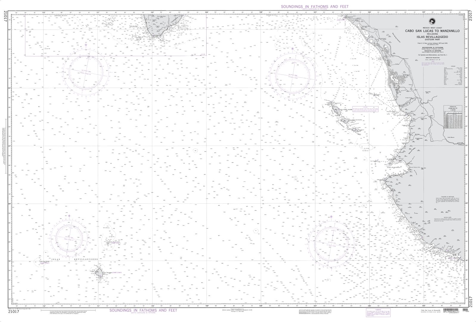 Cabo San Lucas to Manzanillo | Carte NGA 21017