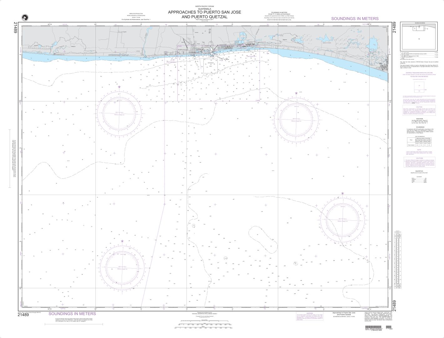 Approaches to Puerto San Jose and Puerto San Quetzal | NGA Chart 21489